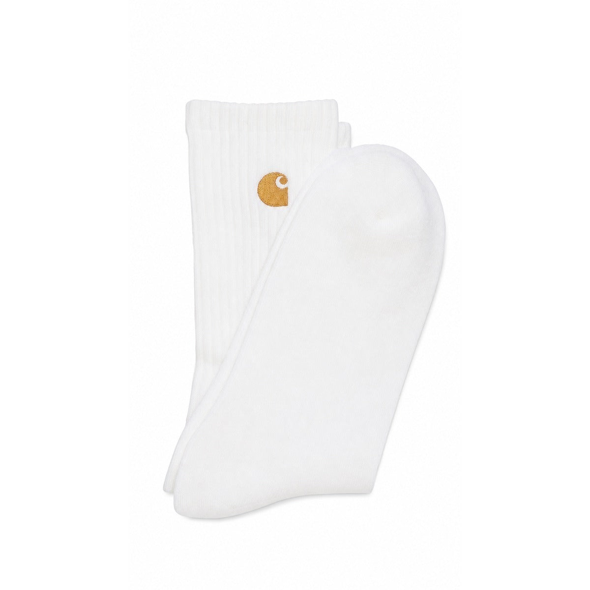 CARHARTT WIP Uomo Calze I036747 00RXX Chase Socks White Gold - Eleganza e Comfort