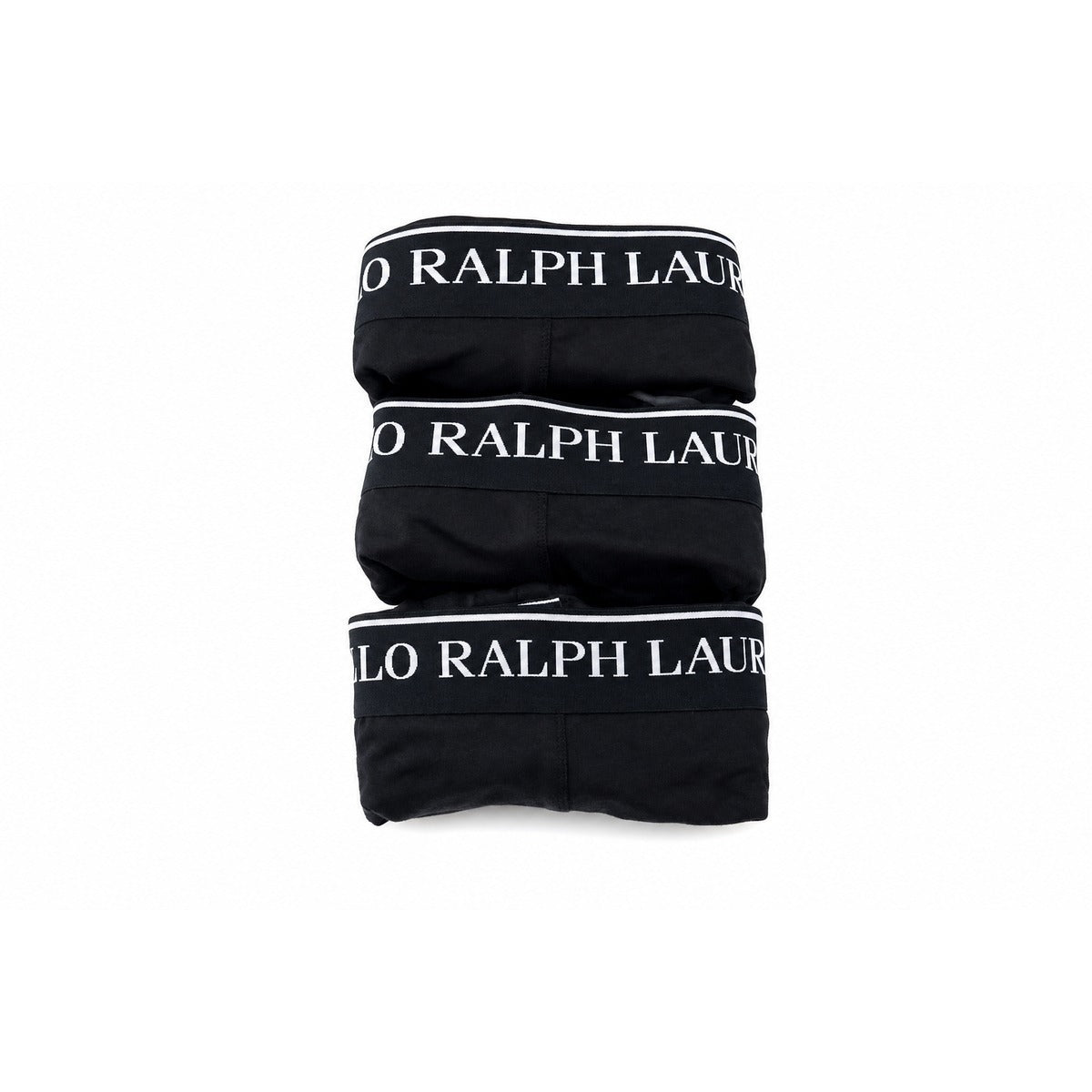 RALPH LAUREN Uomo Slip 714835884 002 Low Rise Brief - Confezione da 3 in Nero