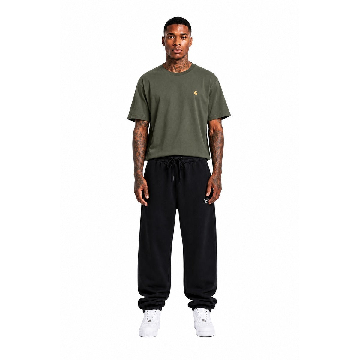 T-shirt Uomo CARHARTT WIP  I026391 3LR XX S/s chase t-shirt cotton combe Militare