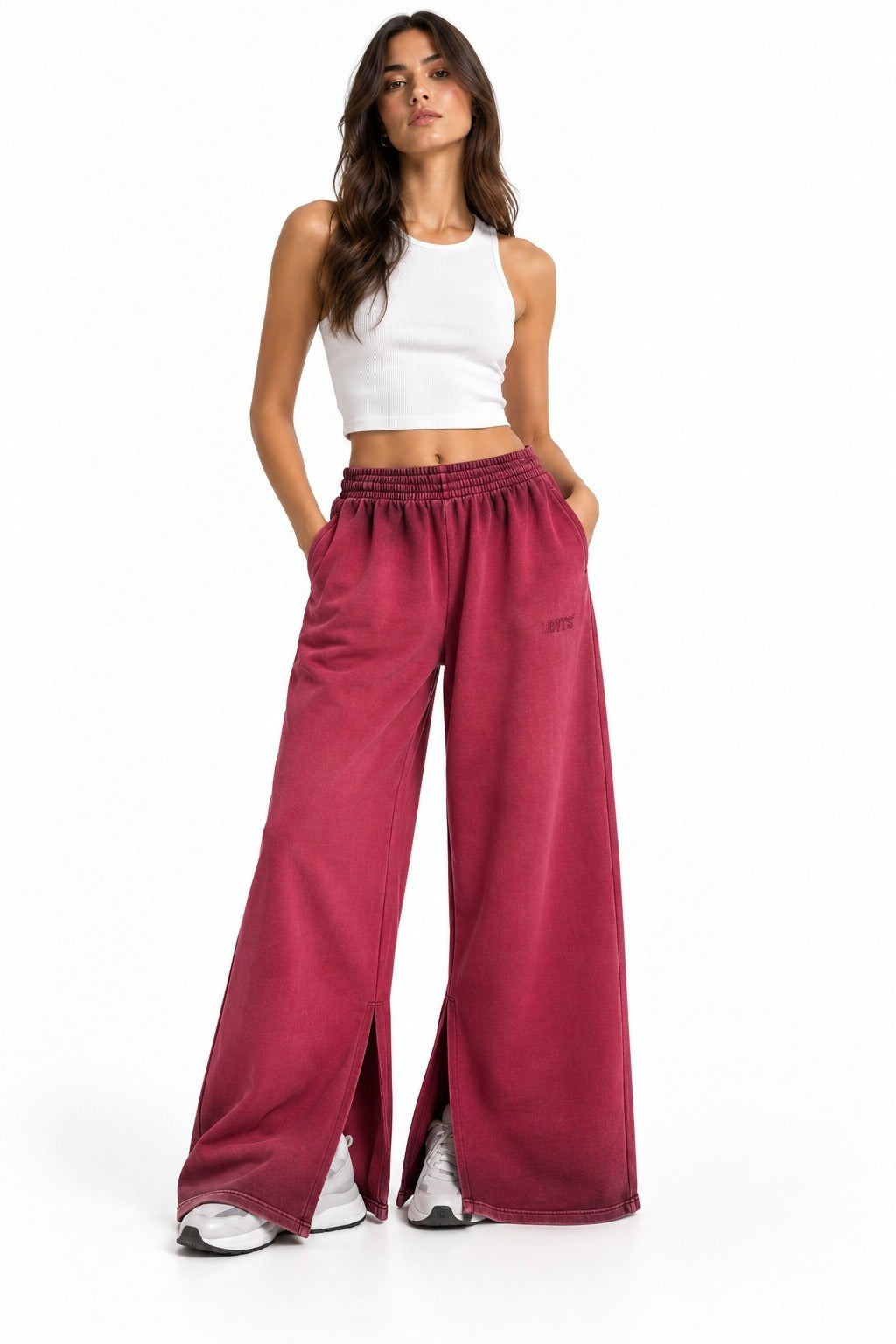 Pantalone Unisex MM6 MAISON MARGIELA M61122 MM08P M6403 Mm6p241u Magenta