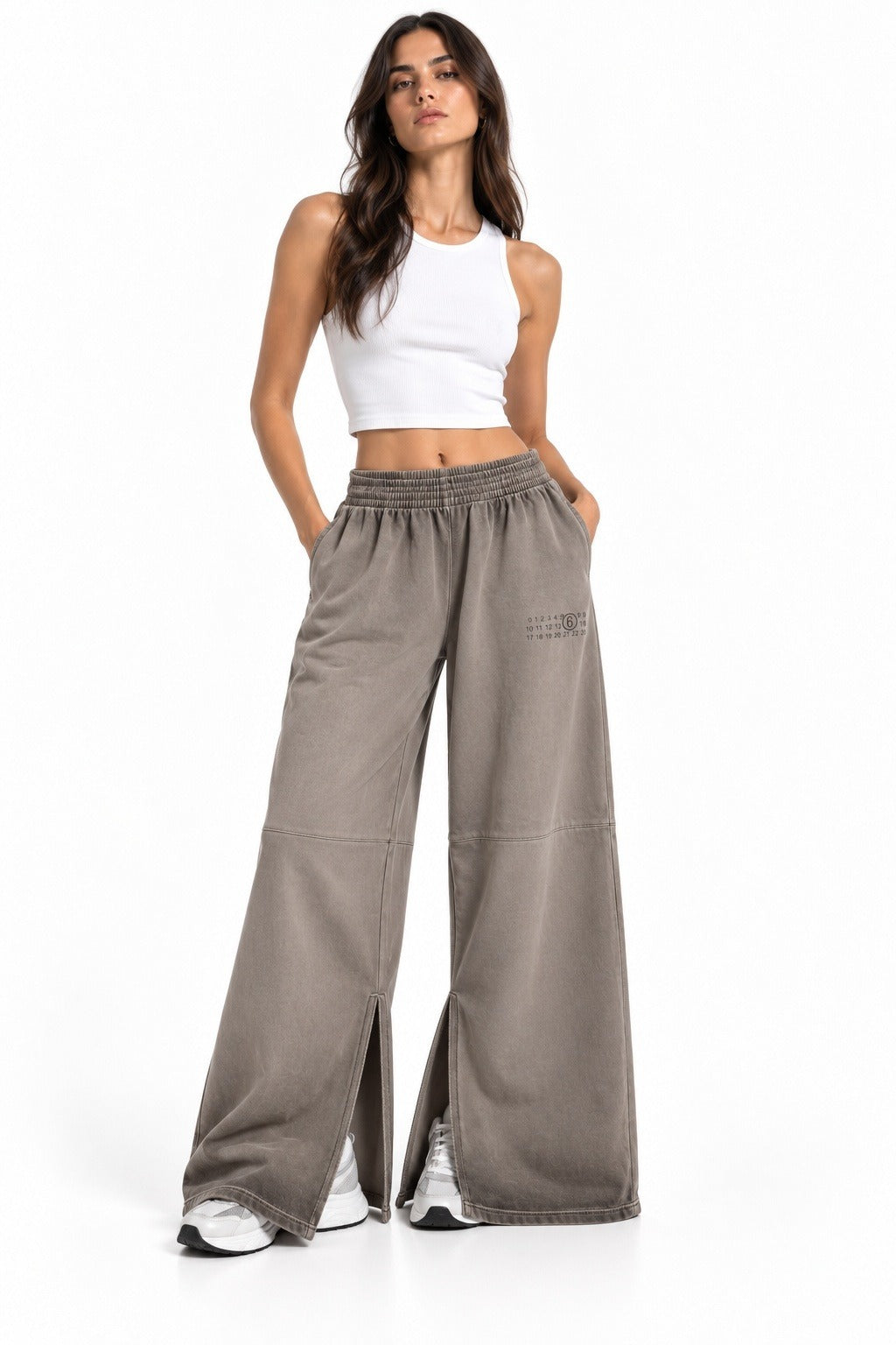 Pantalone Unisex MM6 MAISON MARGIELA M61122 MM08P M6912 Mm6p241u Fango