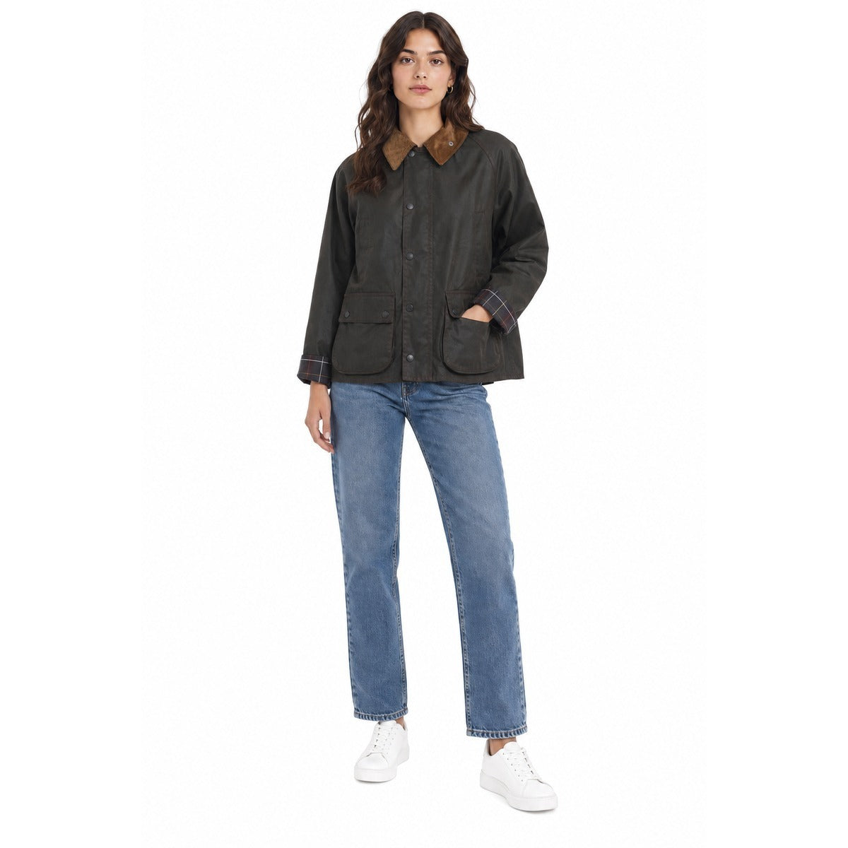 Giubbotto Donna BARBOUR LWX1411 LWX OL91 Womens bedale wax fw26 wax cot Olive classic