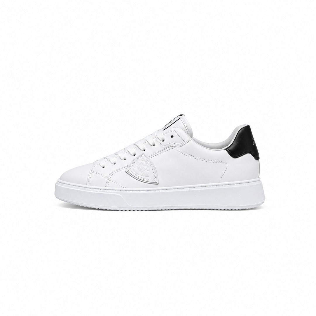 Sneakers Uomo PHILIPPE MODEL PARIS BTLU V007 temple low man Veau Bianco nero
