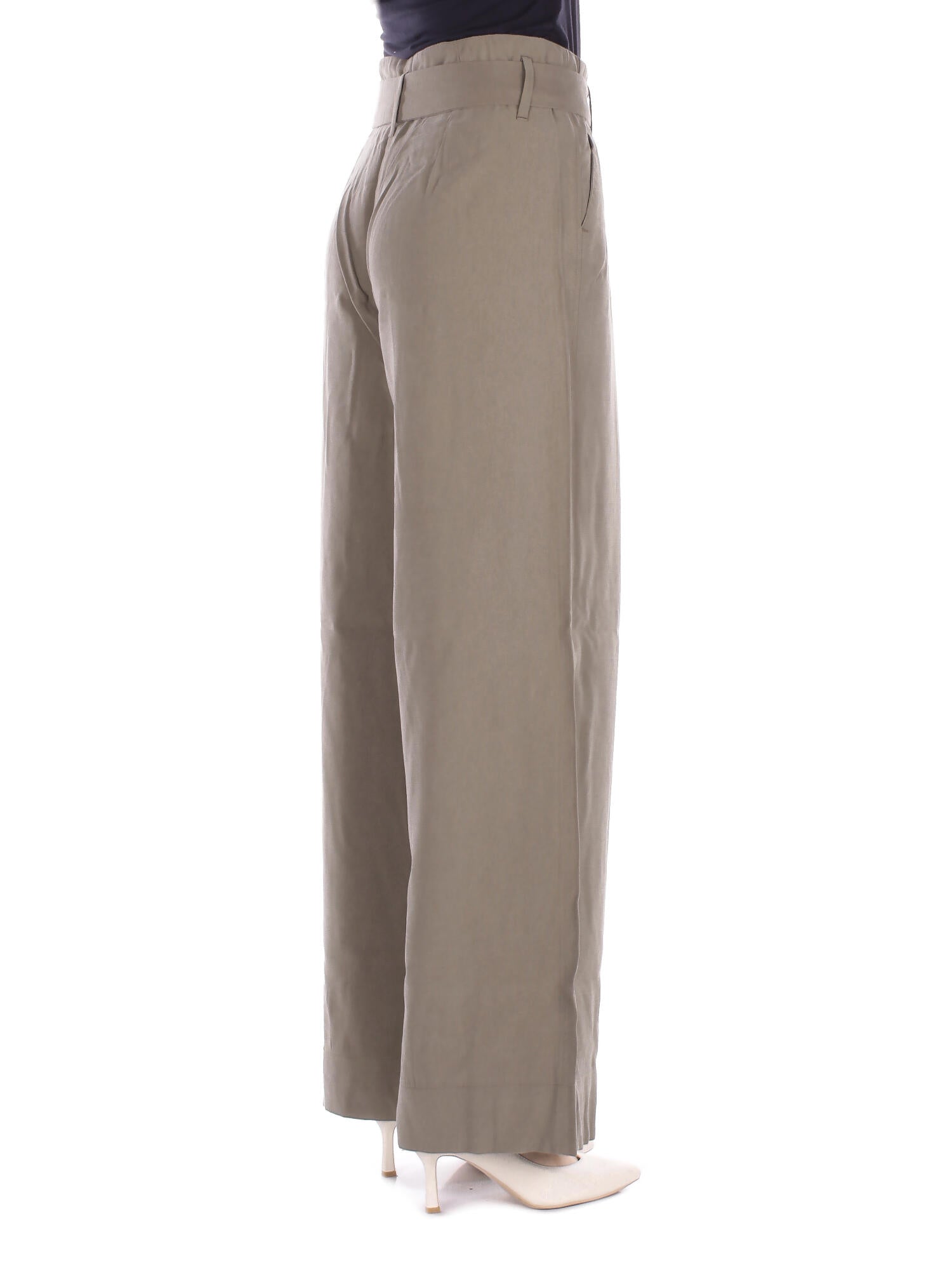ONLY Donna Pantalone 15367390 STONE GRAY Onltila life hw belt wide Verdone