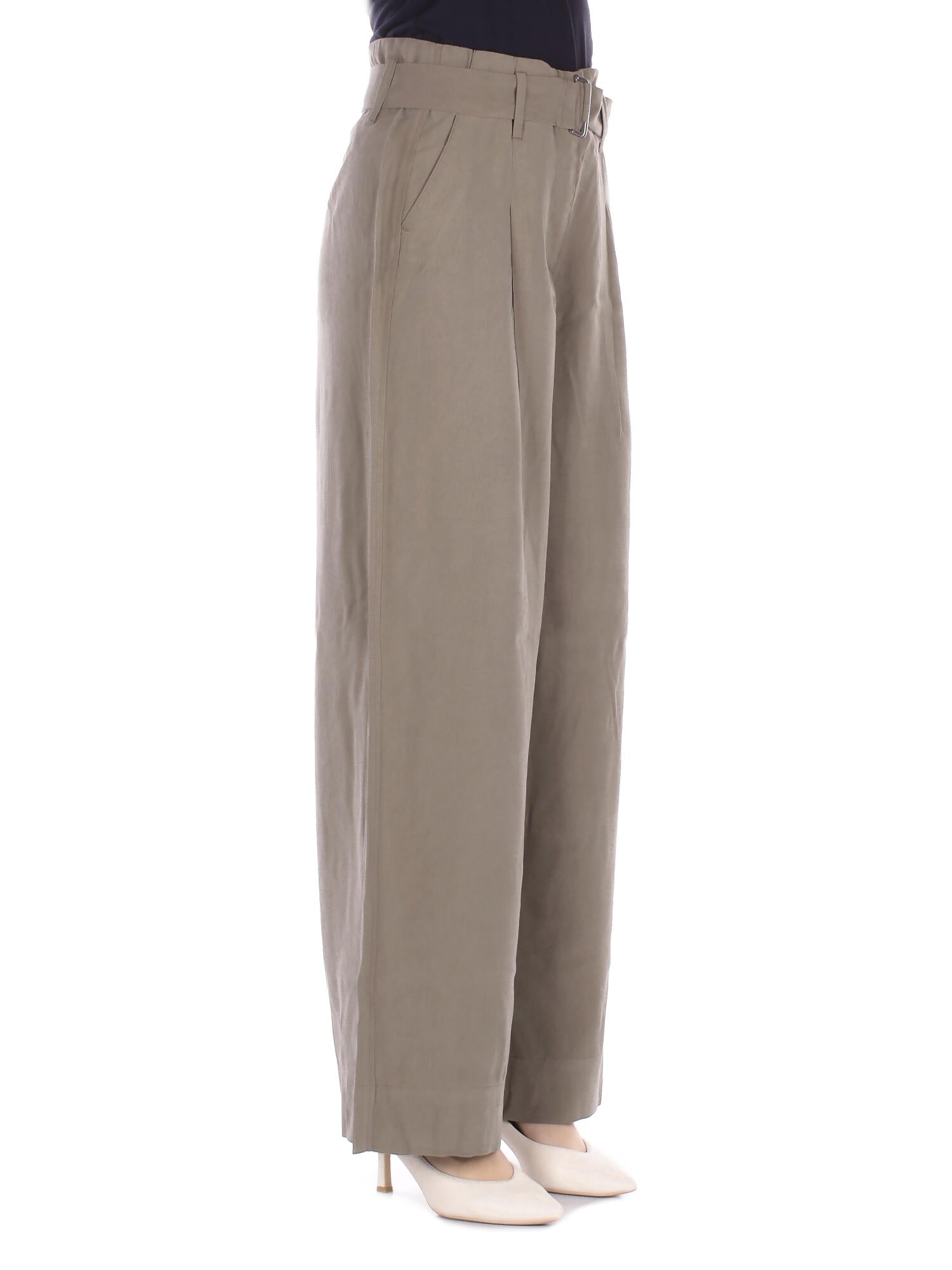 ONLY Donna Pantalone 15367390 STONE GRAY Onltila life hw belt wide Verdone
