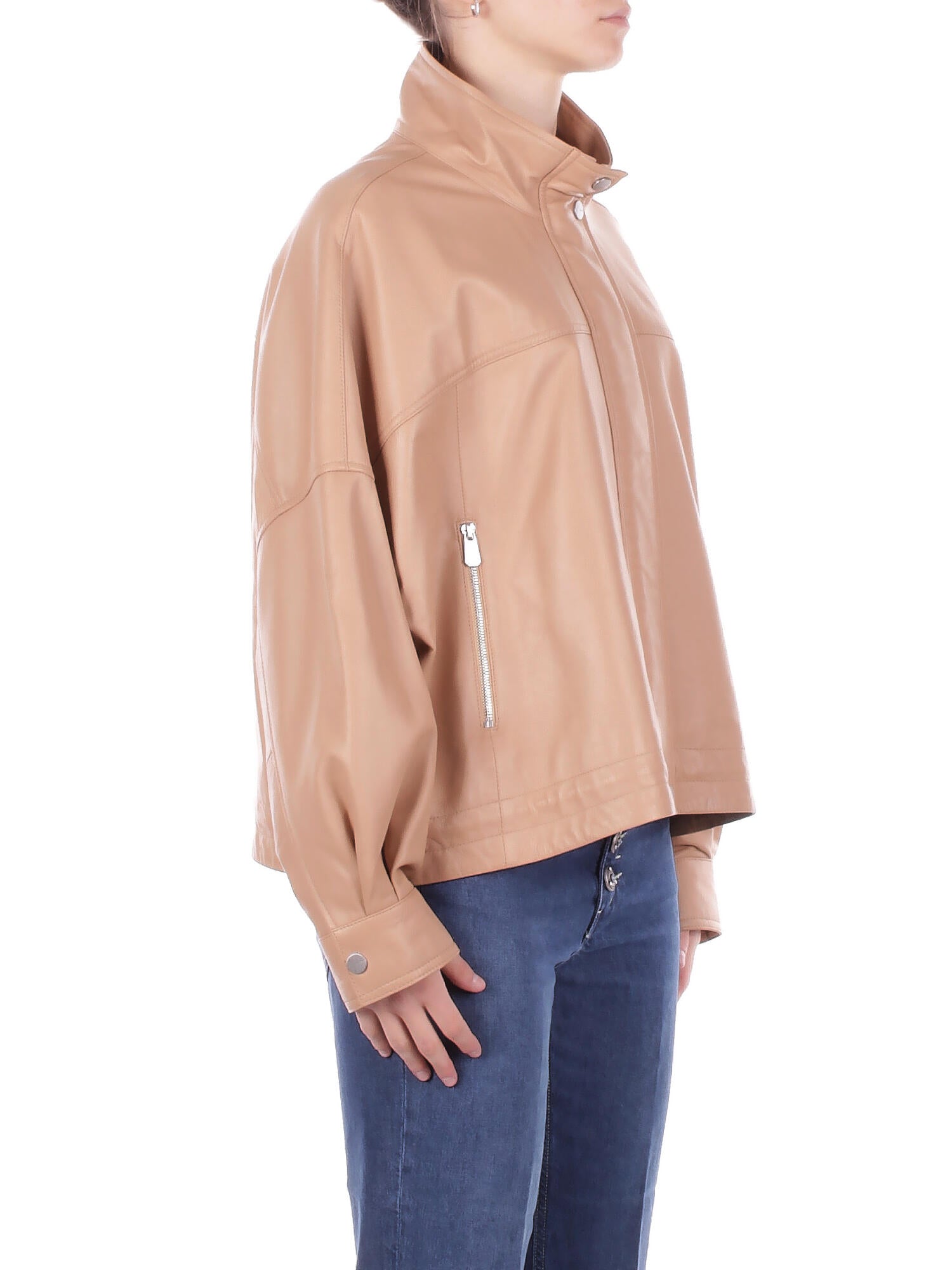 Image of PINKO Donna Giubbotto 106235A31Y D41 Bailee blouson nappa Beige