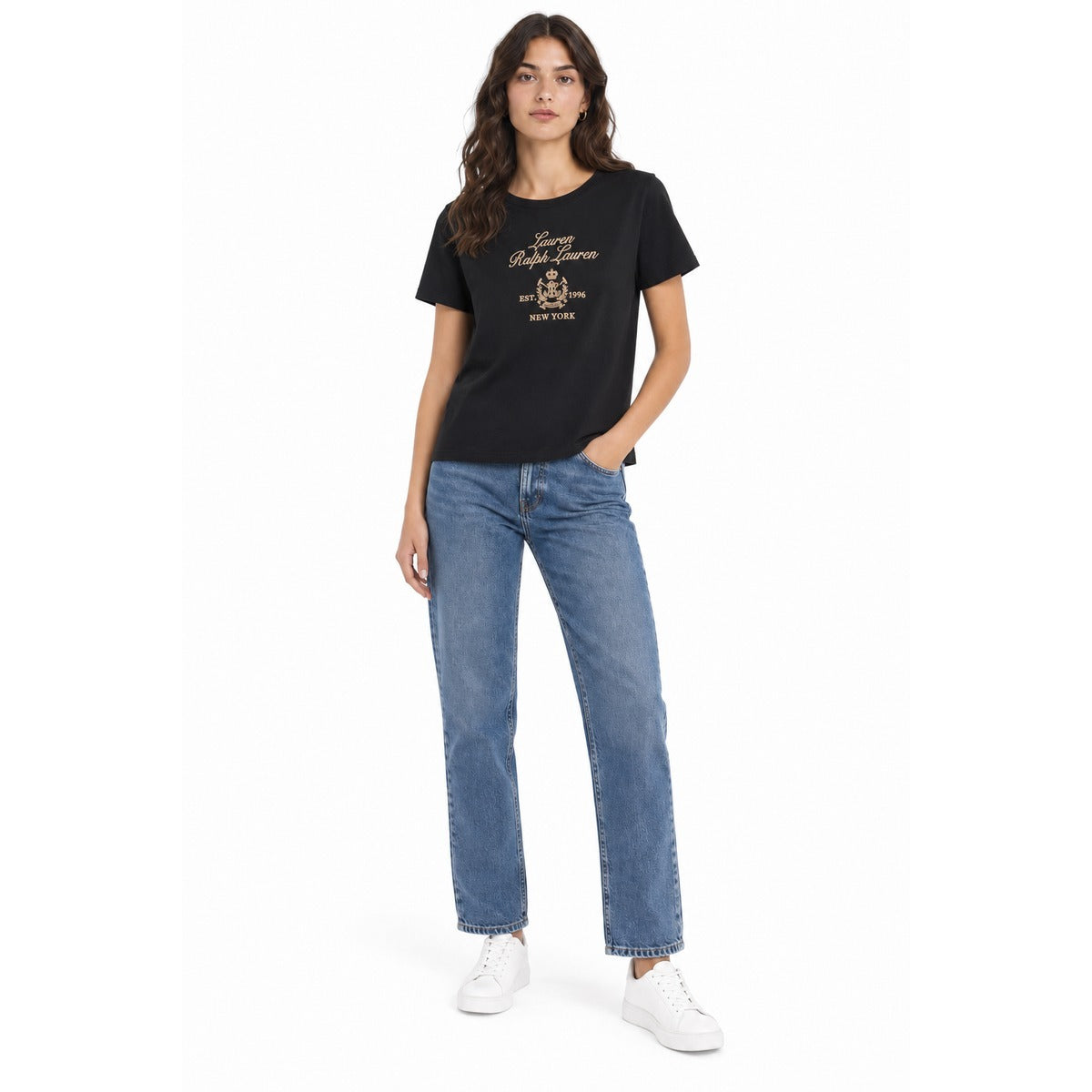 T-shirt Donna RALPH LAUREN 200P13943 001 Cotton jersey Black