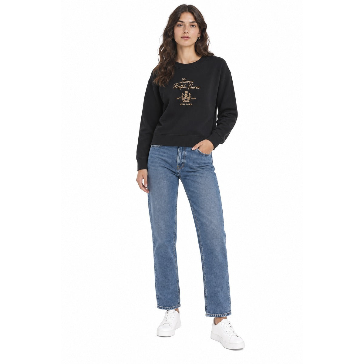 Maglia Donna RALPH LAUREN 200P13944 001 Easy french terry Black