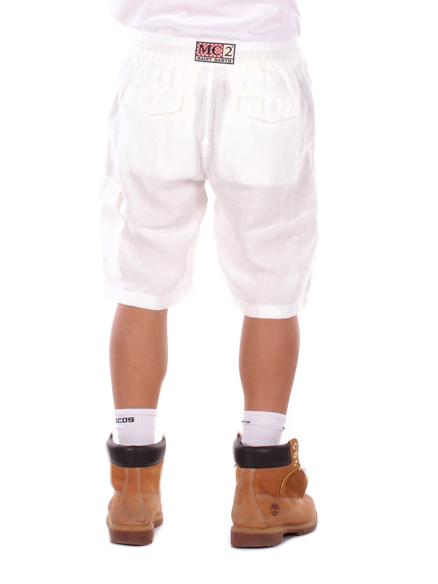 MC2 SAINT BARTH Uomo Bermuda MRE0002 01457L 01 Marseille linen Bianco