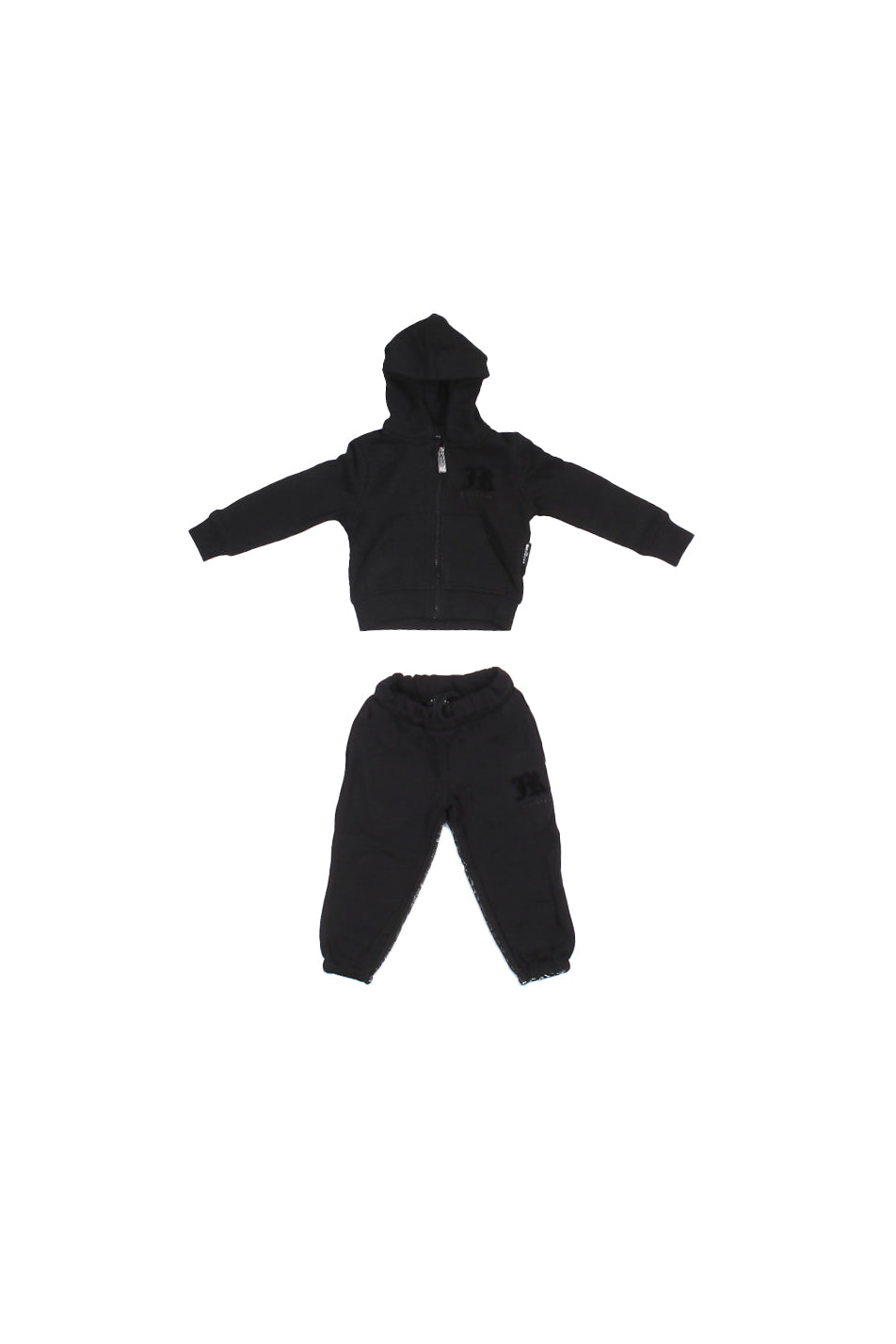 JOHN RICHMOND Bambino Tuta RBA25001CF BLACK Set sweatshirt zip+pants diamb Black