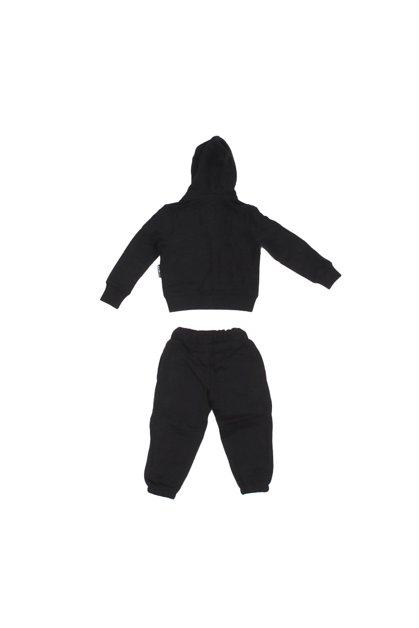 JOHN RICHMOND Bambino Tuta RBA25001CF BLACK Set sweatshirt zip+pants diamb Black