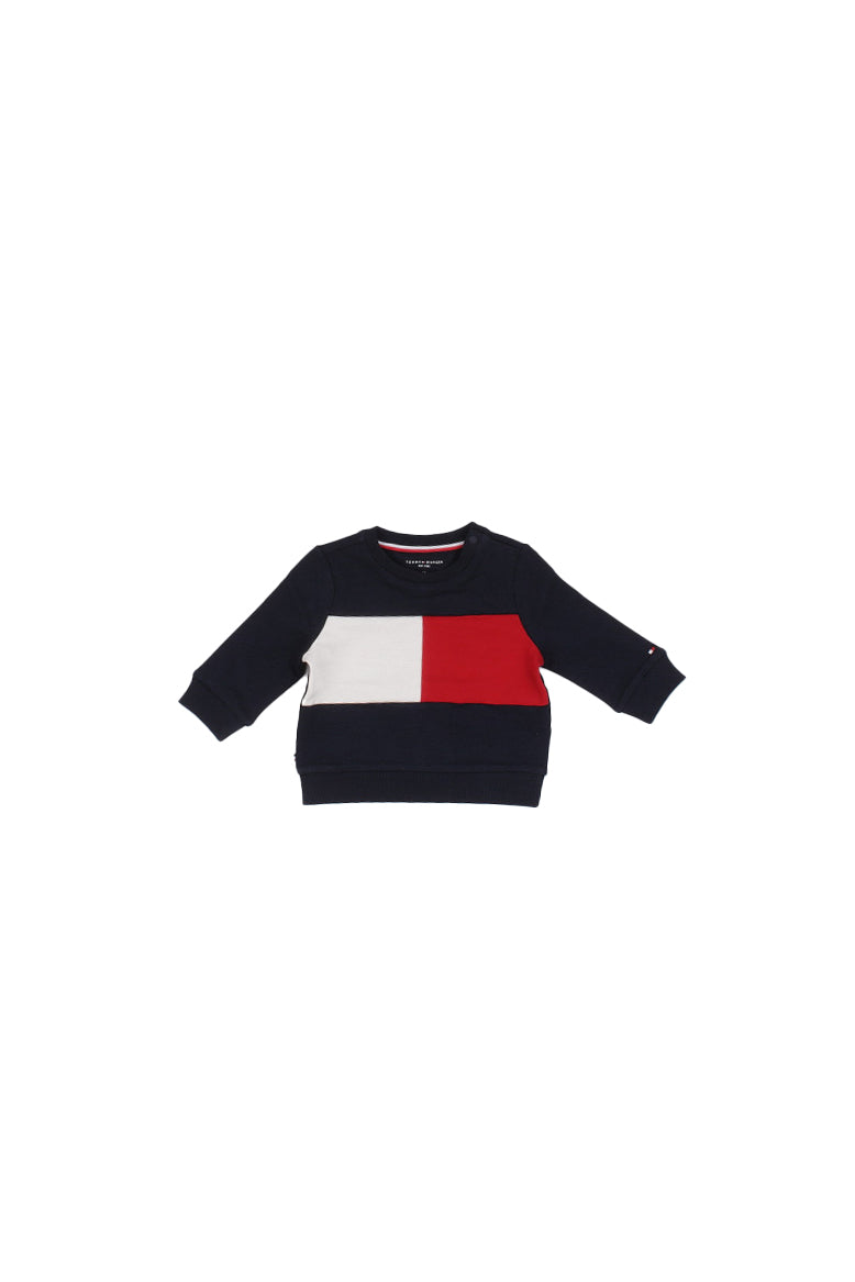 TOMMY HILFIGER Bambino Maglia KN0KN02119 C1G Colorblock sweatshirt Navy