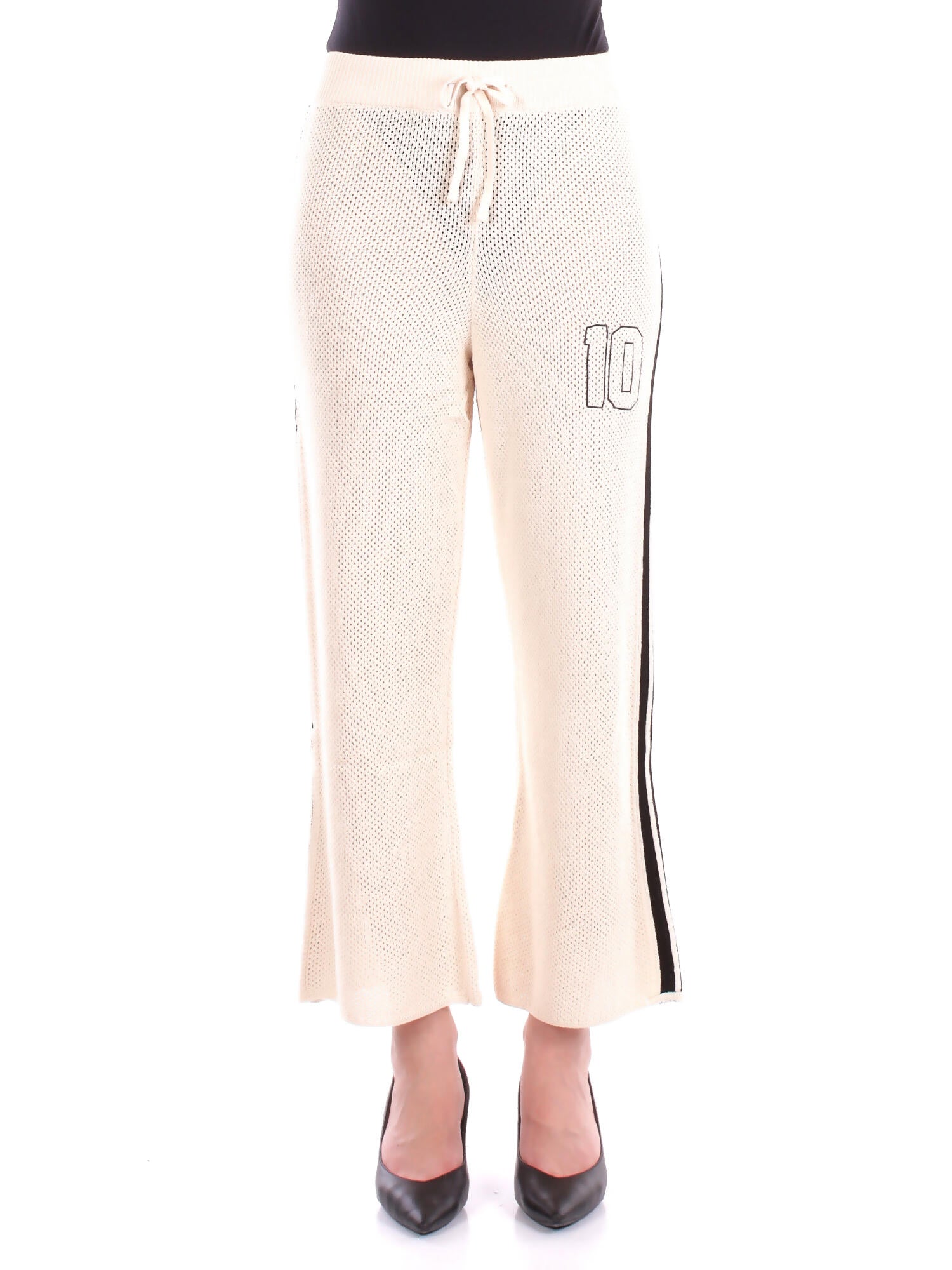 BARROW Donna Pantalone S5BWWOPA110 BW029 Knitted pants woman Vanilla