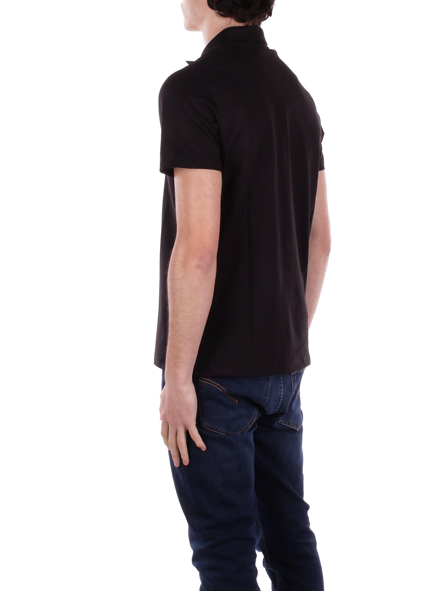 DONDUP Uomo Polo US349JF0271UXXX 999 Manica corta Nero