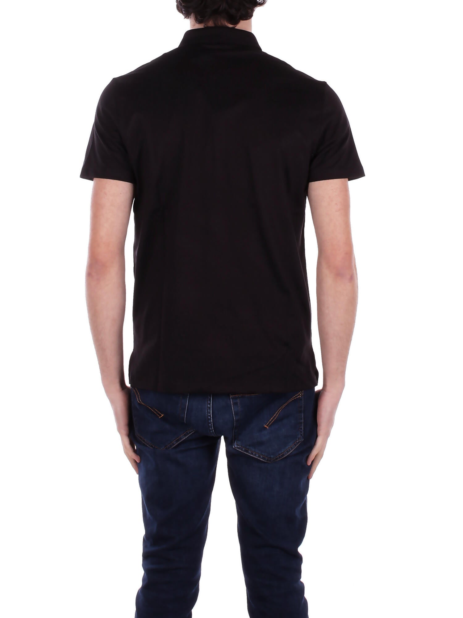 Image of DONDUP Uomo Polo US349JF0271UXXX 999 Manica corta Nero