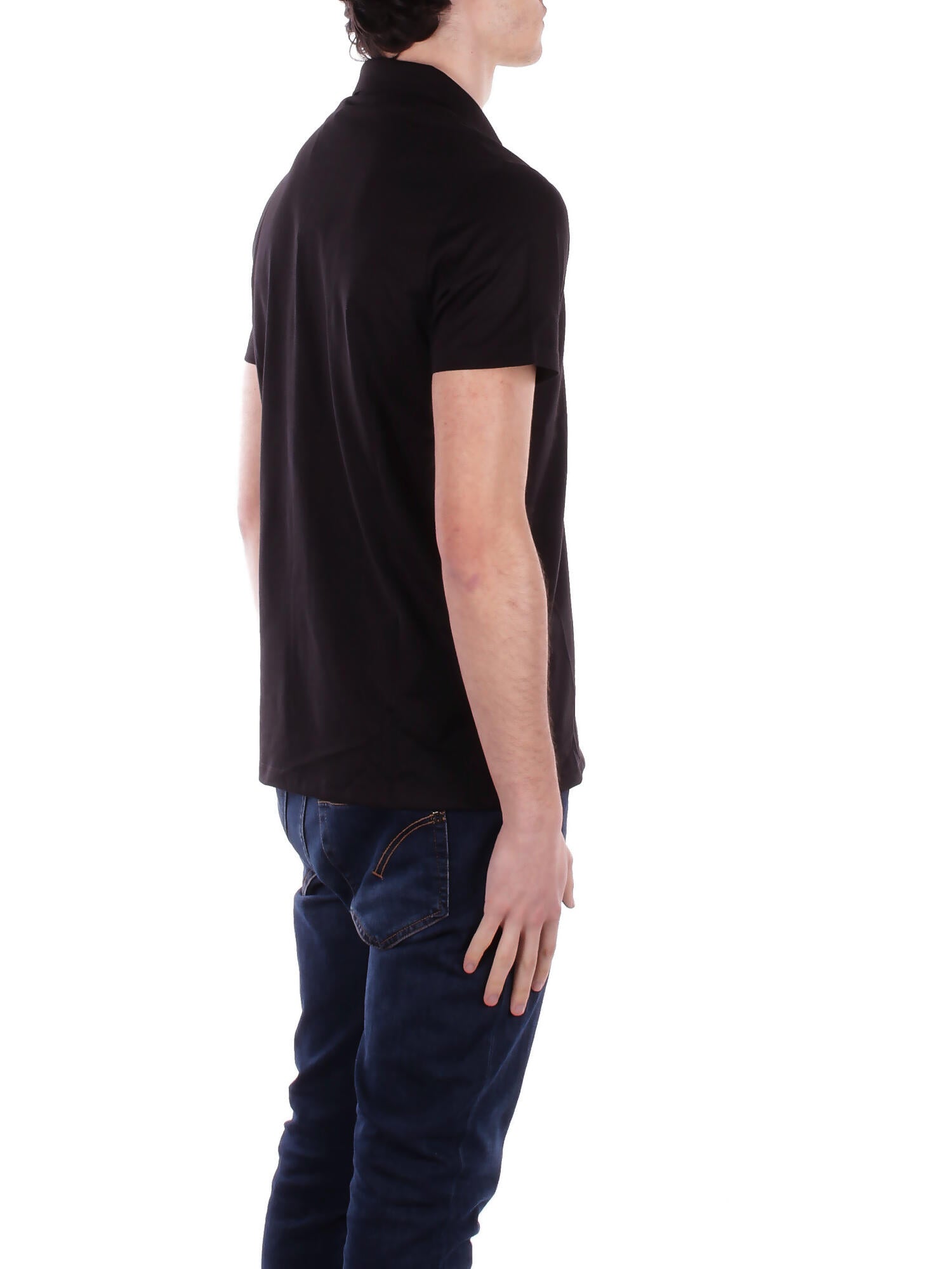 Image of DONDUP Uomo Polo US349JF0271UXXX 999 Manica corta Nero