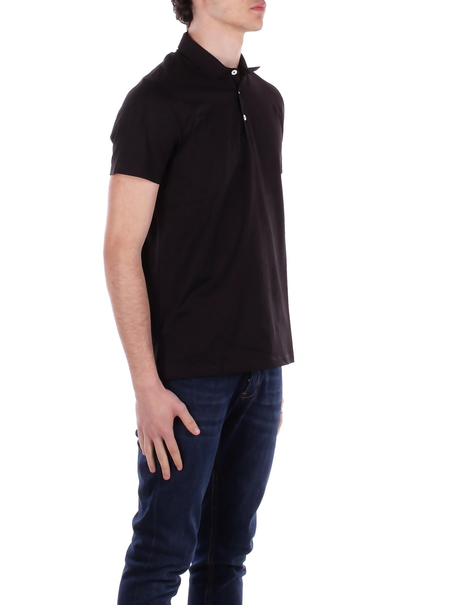 DONDUP Uomo Polo US349JF0271UXXX 999 Manica corta Nero