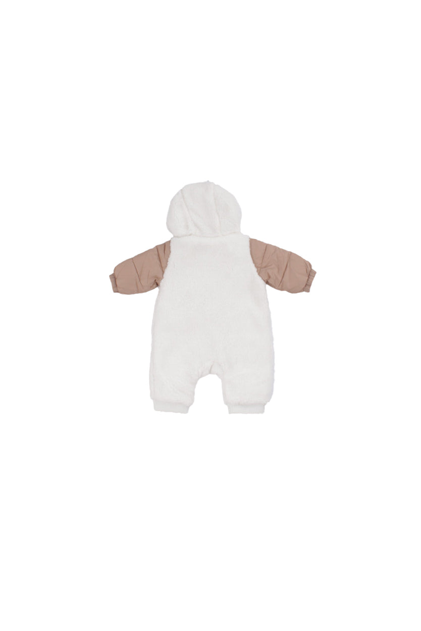 TOMMY HILFIGER Bambino Tuta KN0KN02125 YA8 Teddy combi skisuit Ivory