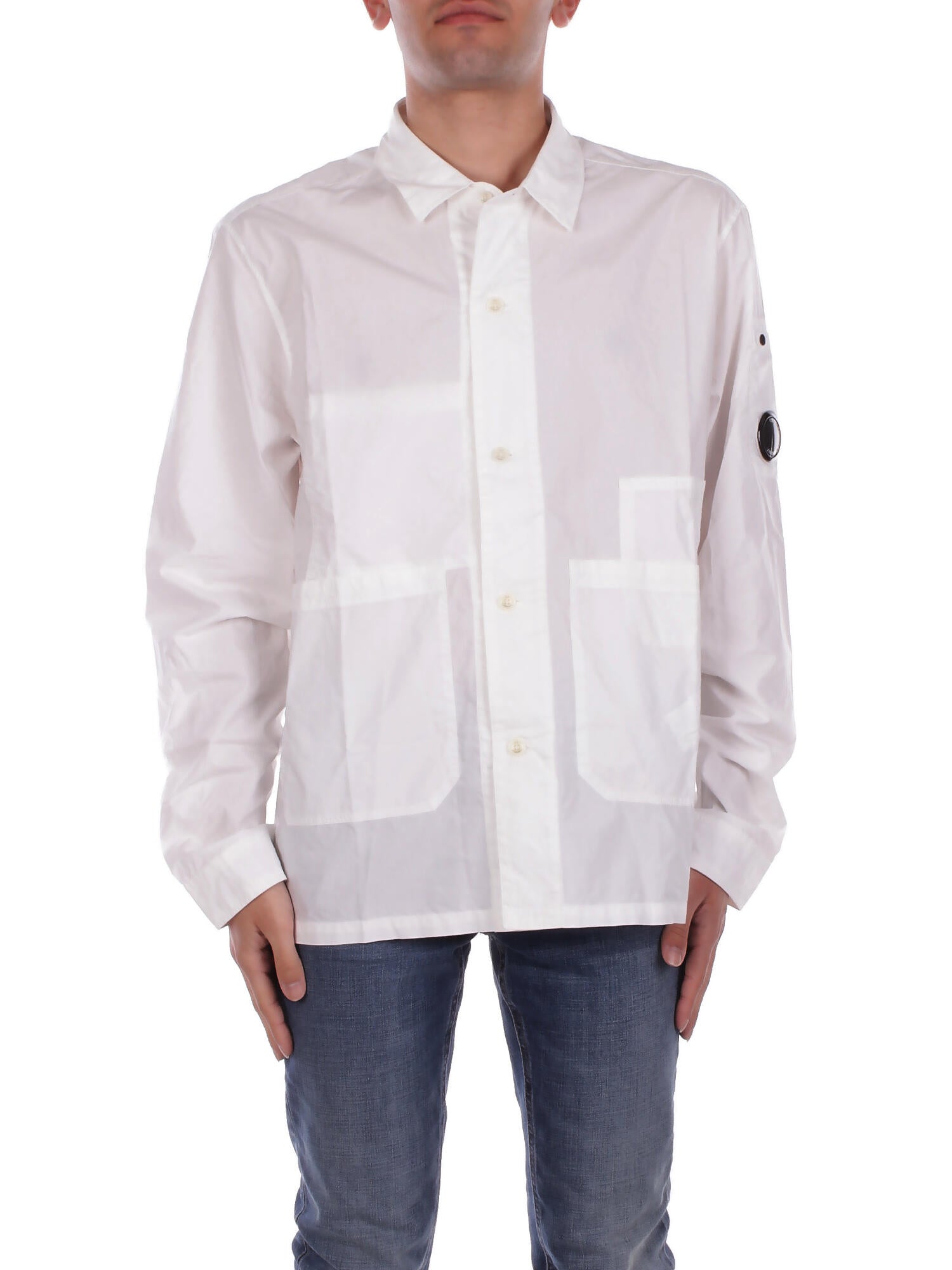 CP COMPANY Uomo Camicia 18CMOS238A-005328G 103 Overshirt Gauze white
