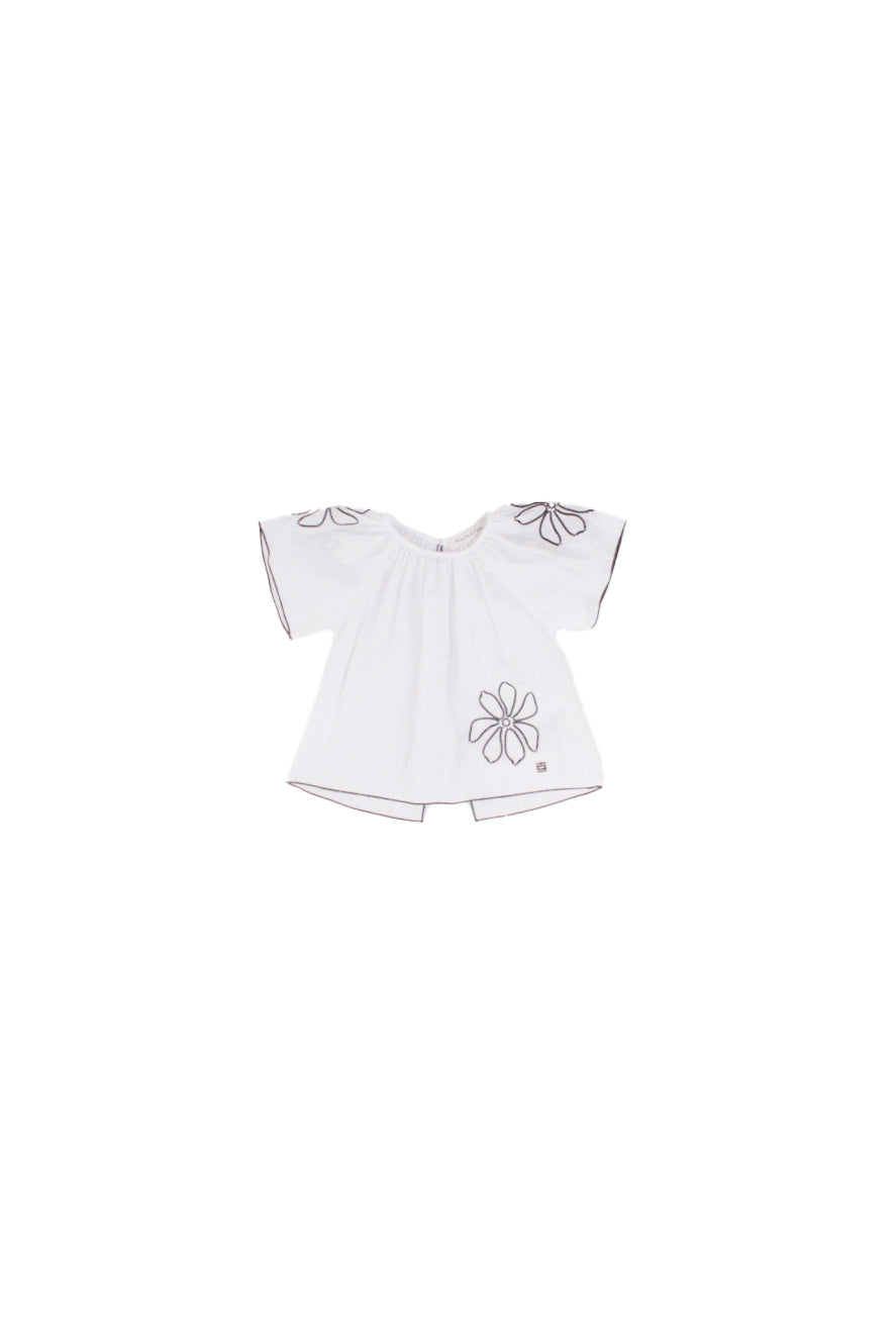 T-shirt Bambina MANILA GRACE Latte Ricami