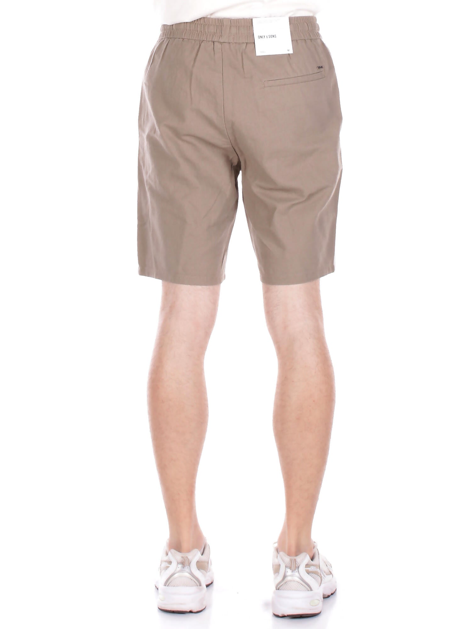 ONLY & SONS Uomo Shorts 22024967 FALLEN ROCK Onslinus 0007 cot lin shorts n Beige