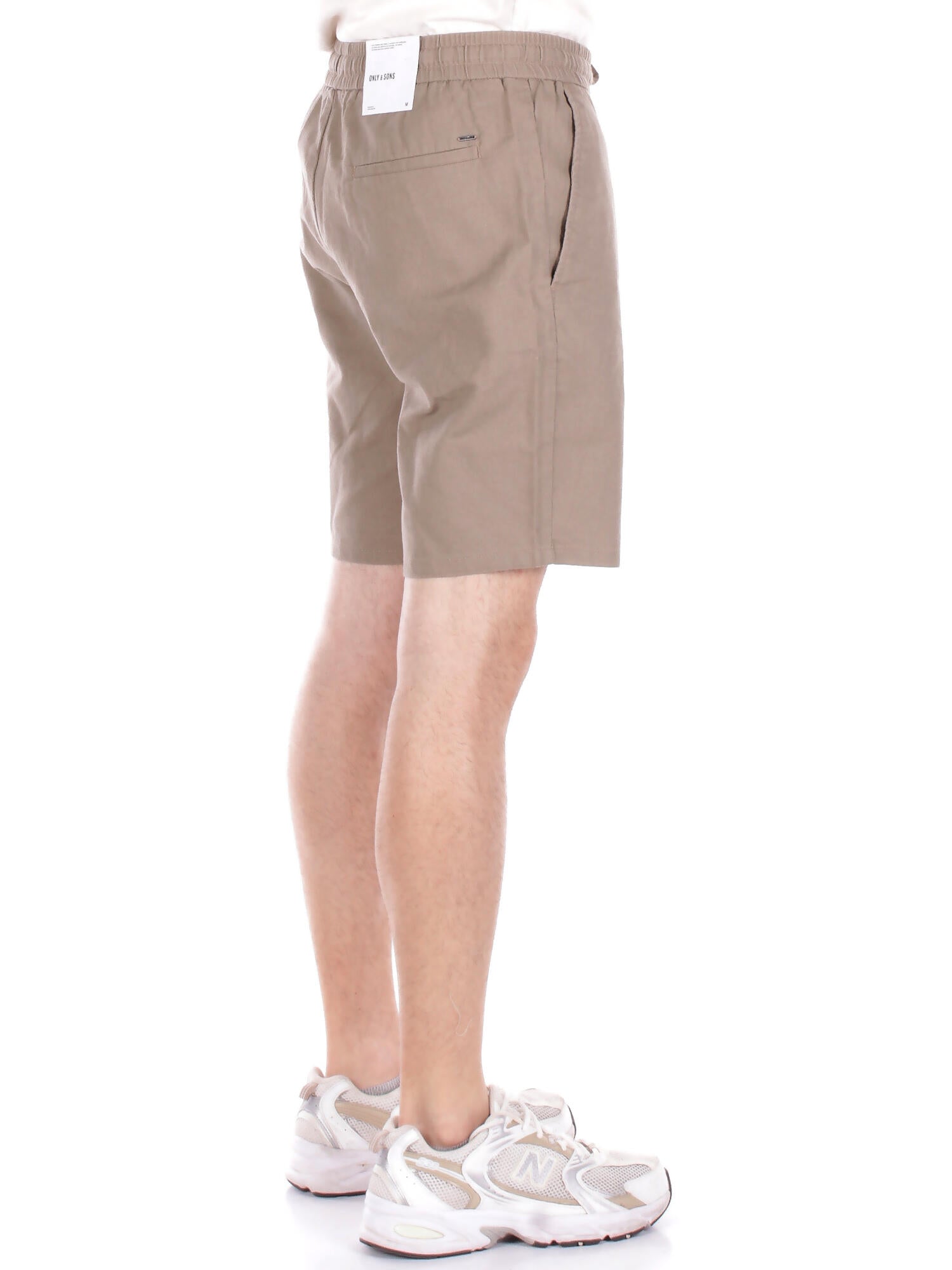 Image of ONLY & SONS Uomo Shorts 22024967 FALLEN ROCK Onslinus 0007 cot lin shorts n Beige