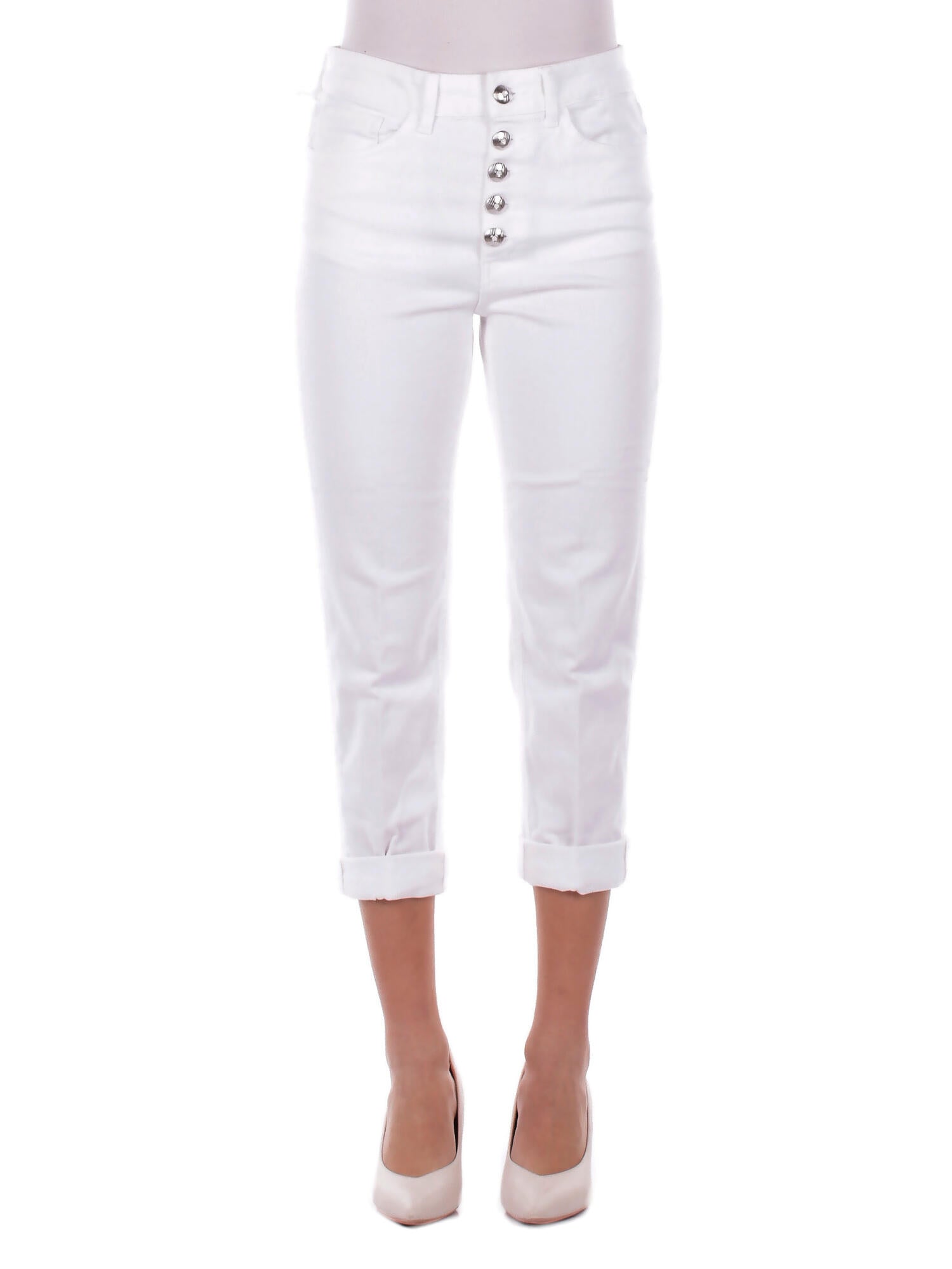 DONDUP Donna Jeans DP268BBS0030D 000 Jeans 5tasche loose knoons bot Bianco