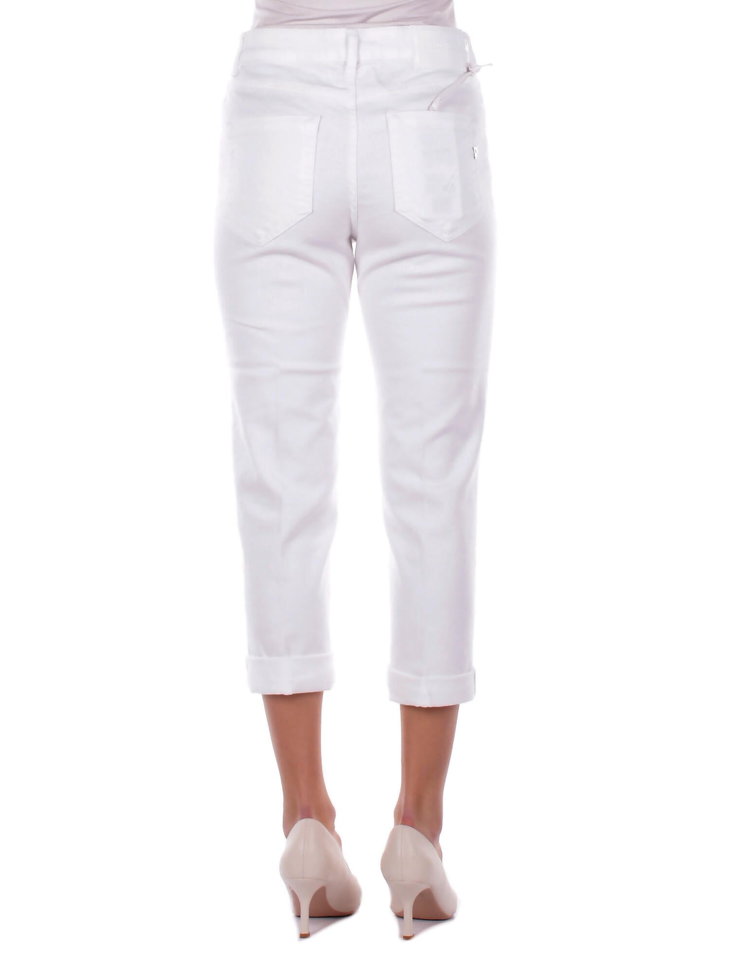 DONDUP Donna Jeans DP268BBS0030D 000 Jeans 5tasche loose knoons bot Bianco