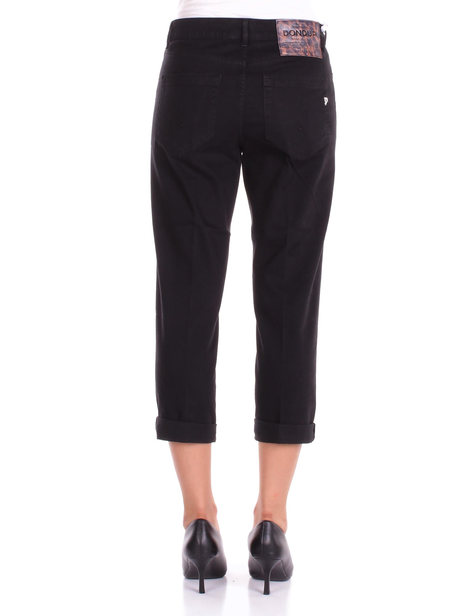 DONDUP Donna Pantalone DP268B GSE043PTD 999 Pantalone koons bott gioiello Nero