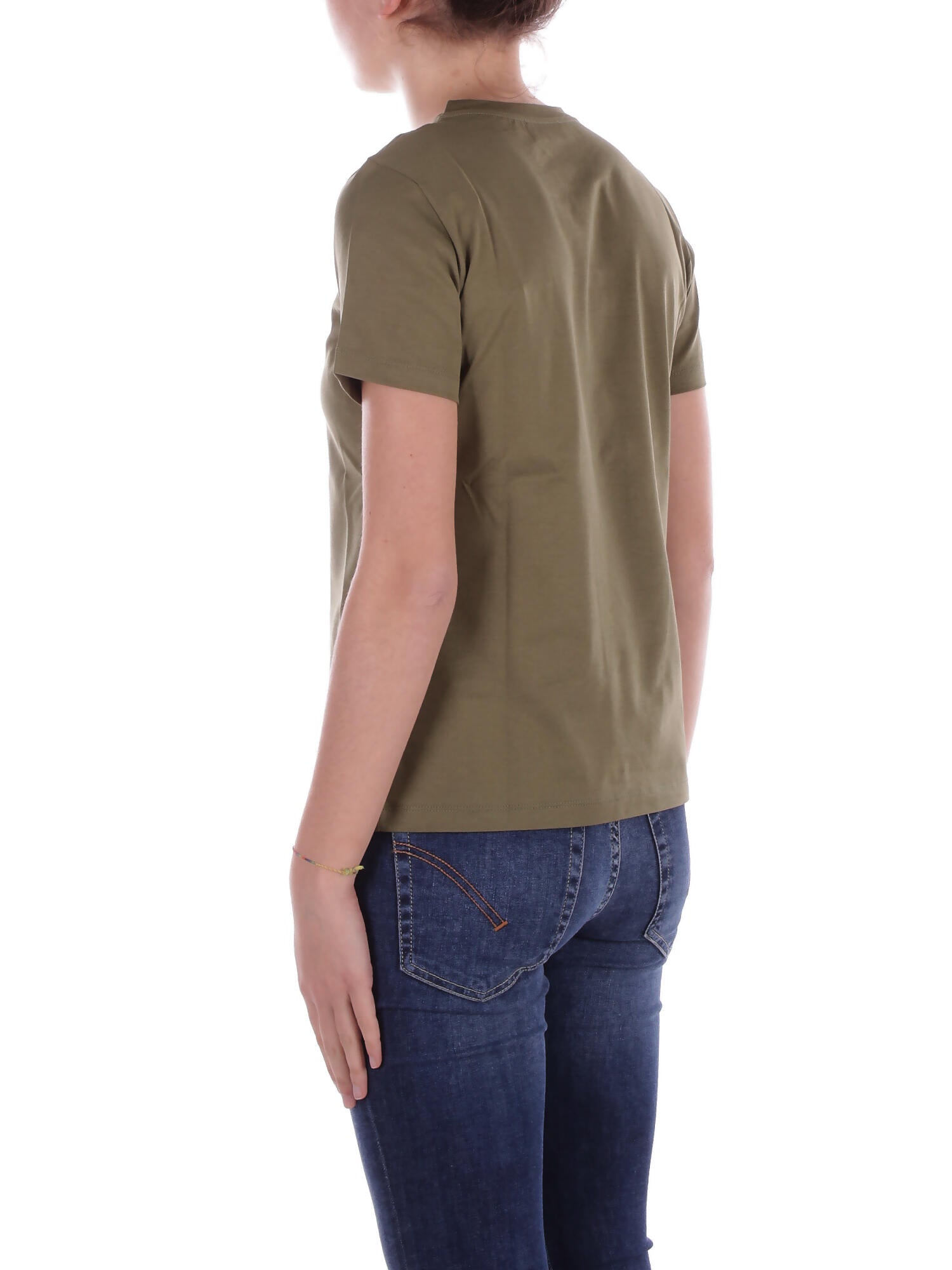 DONDUP Donna T-shirt S746JF0271DFZ4 633  Verde militare