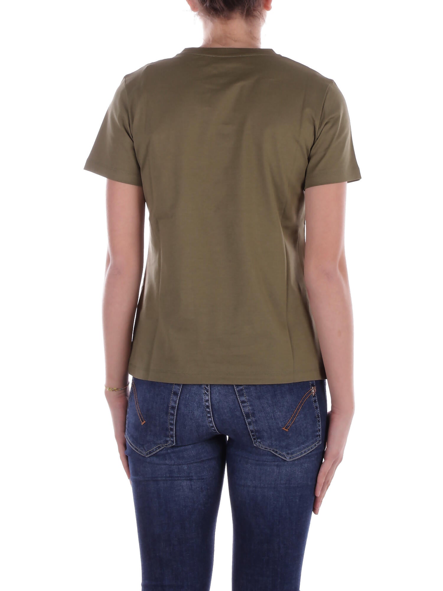 Image of DONDUP Donna T-shirt S746JF0271DFZ4 633  Verde militare