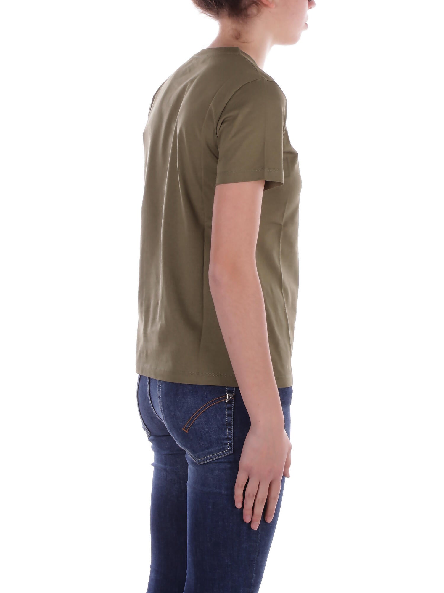 Image of DONDUP Donna T-shirt S746JF0271DFZ4 633  Verde militare