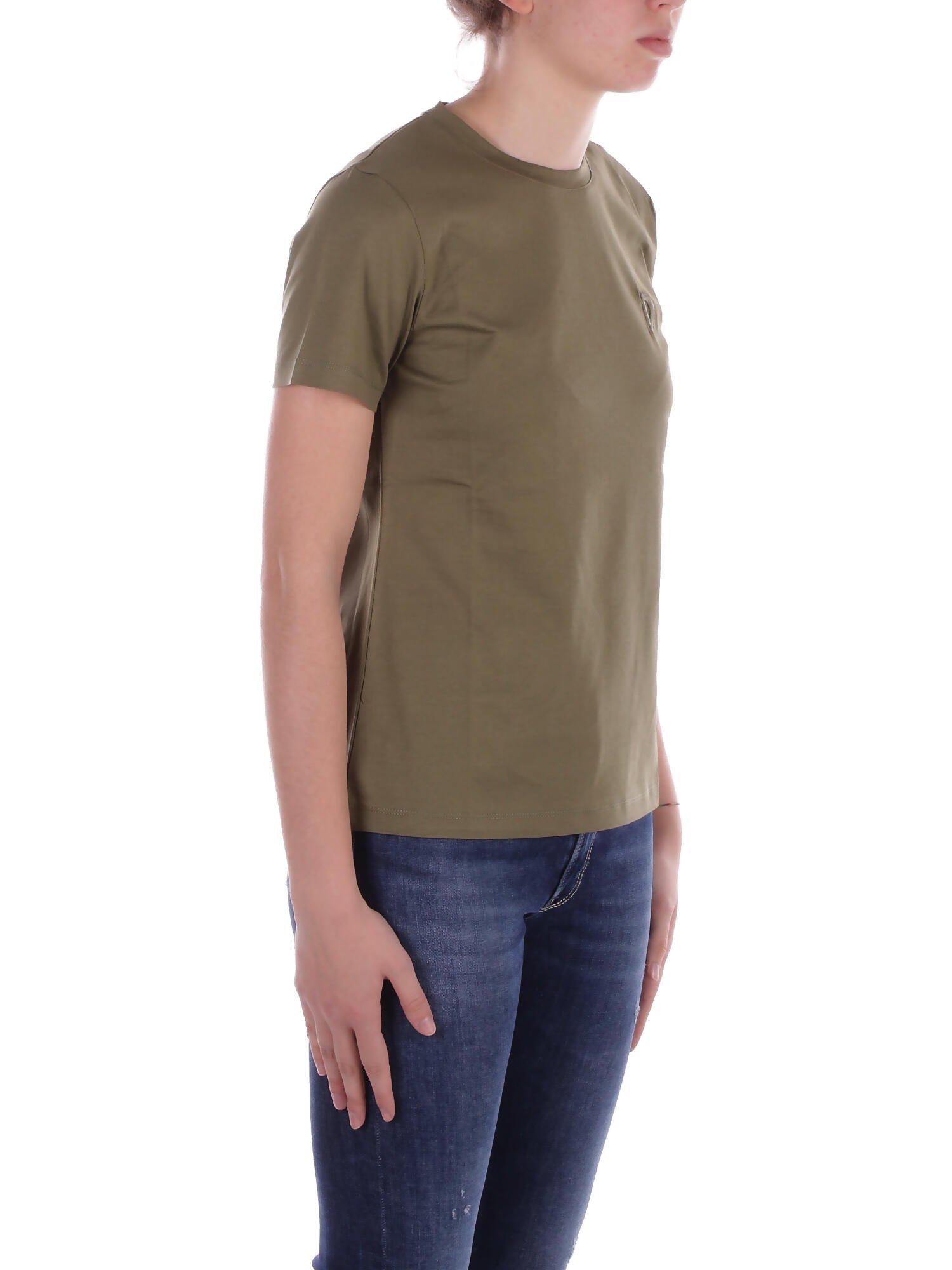 Image of DONDUP Donna T-shirt S746JF0271DFZ4 633  Verde militare