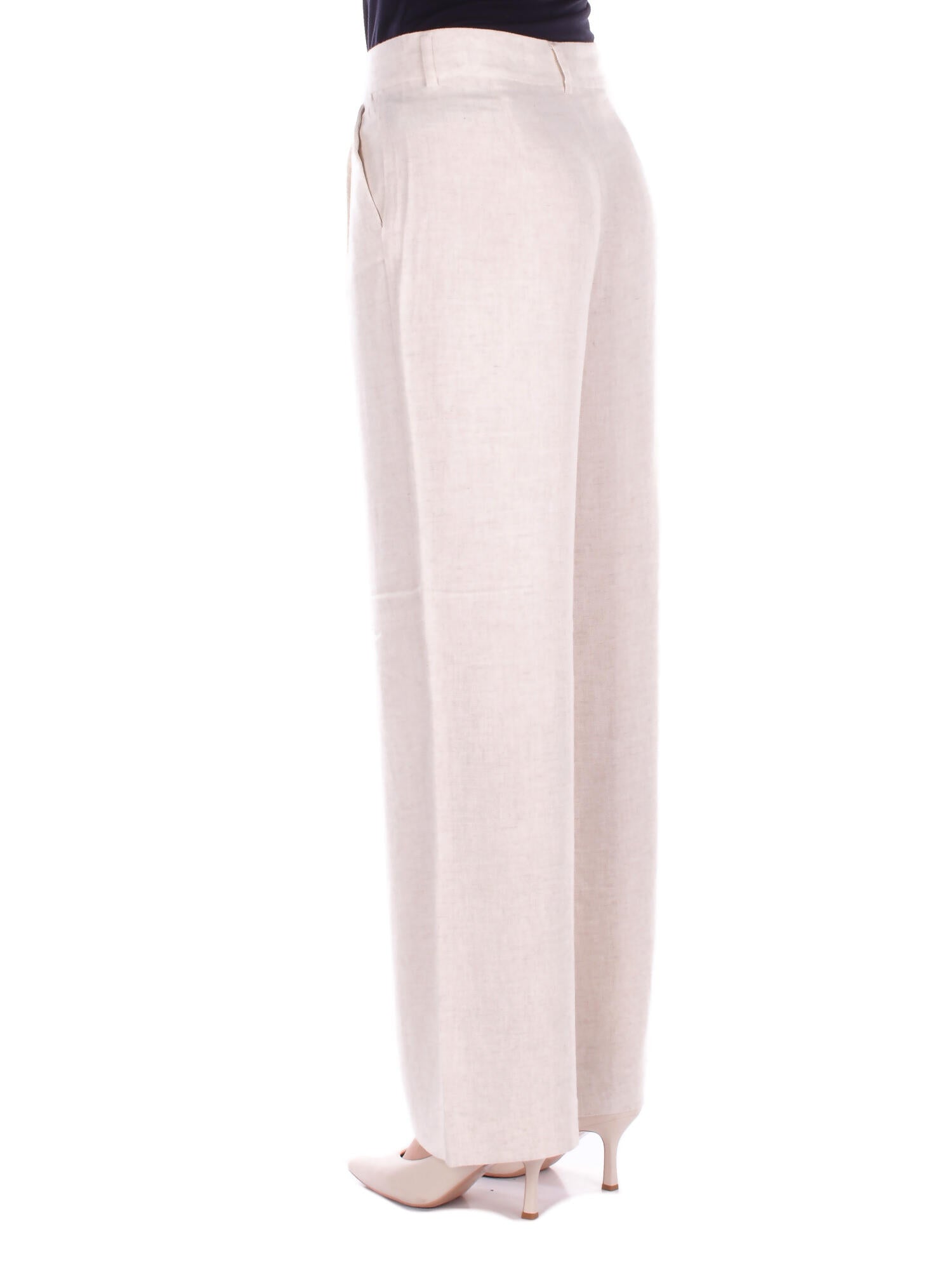 Image of ONLY Donna Pantalone 15367424 MOONBEAM Onlsiesta mw linen bl pleat Moonbeam