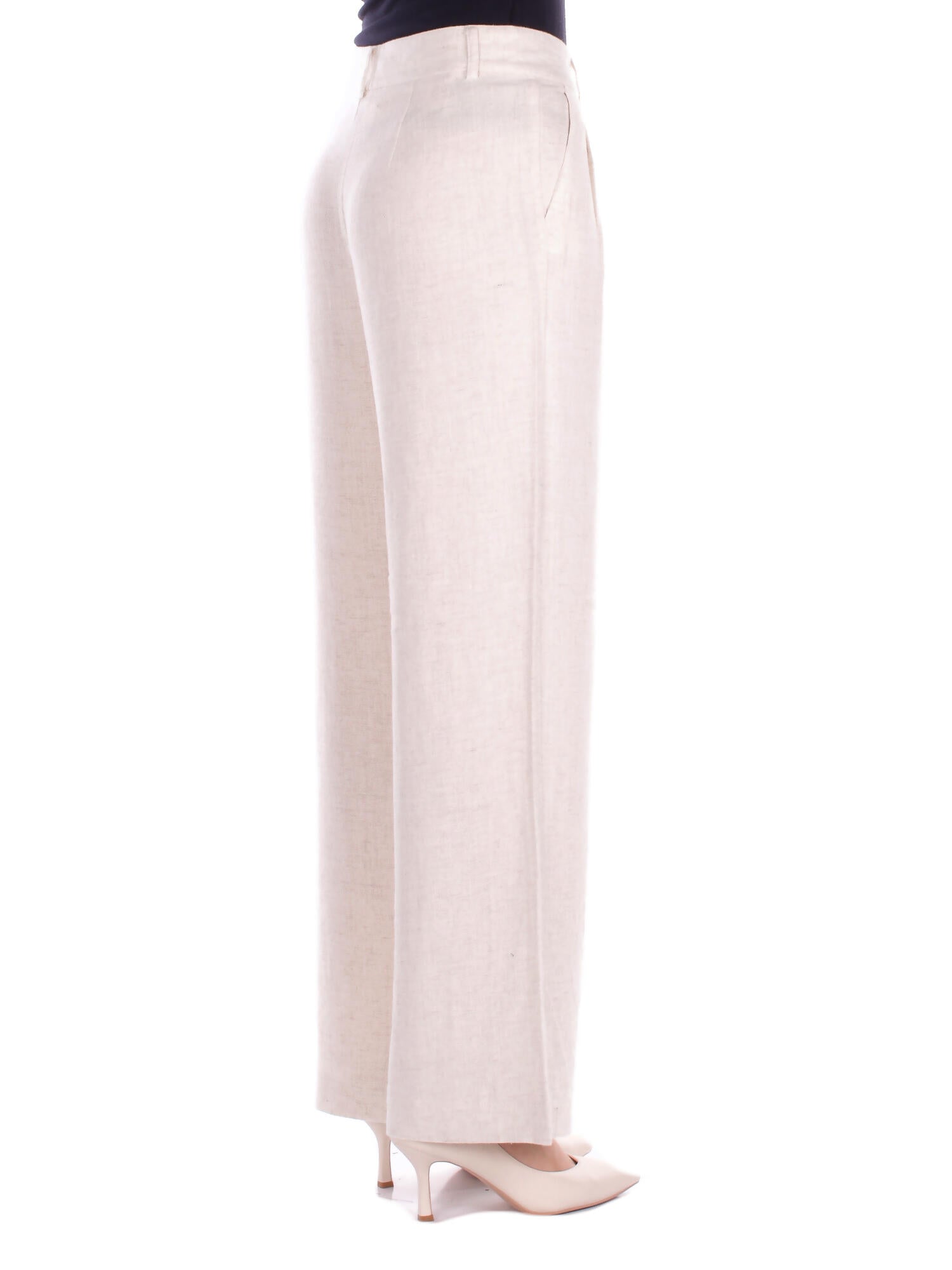 ONLY Donna Pantalone 15367424 MOONBEAM Onlsiesta mw linen bl pleat Moonbeam