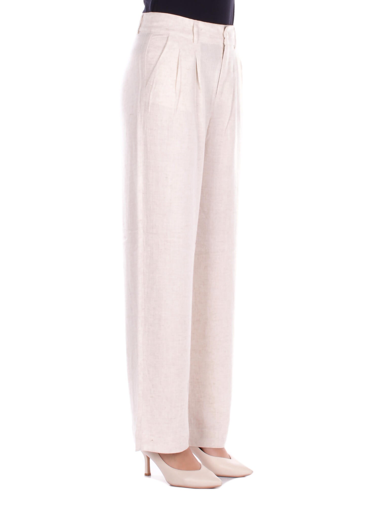 Image of ONLY Donna Pantalone 15367424 MOONBEAM Onlsiesta mw linen bl pleat Moonbeam
