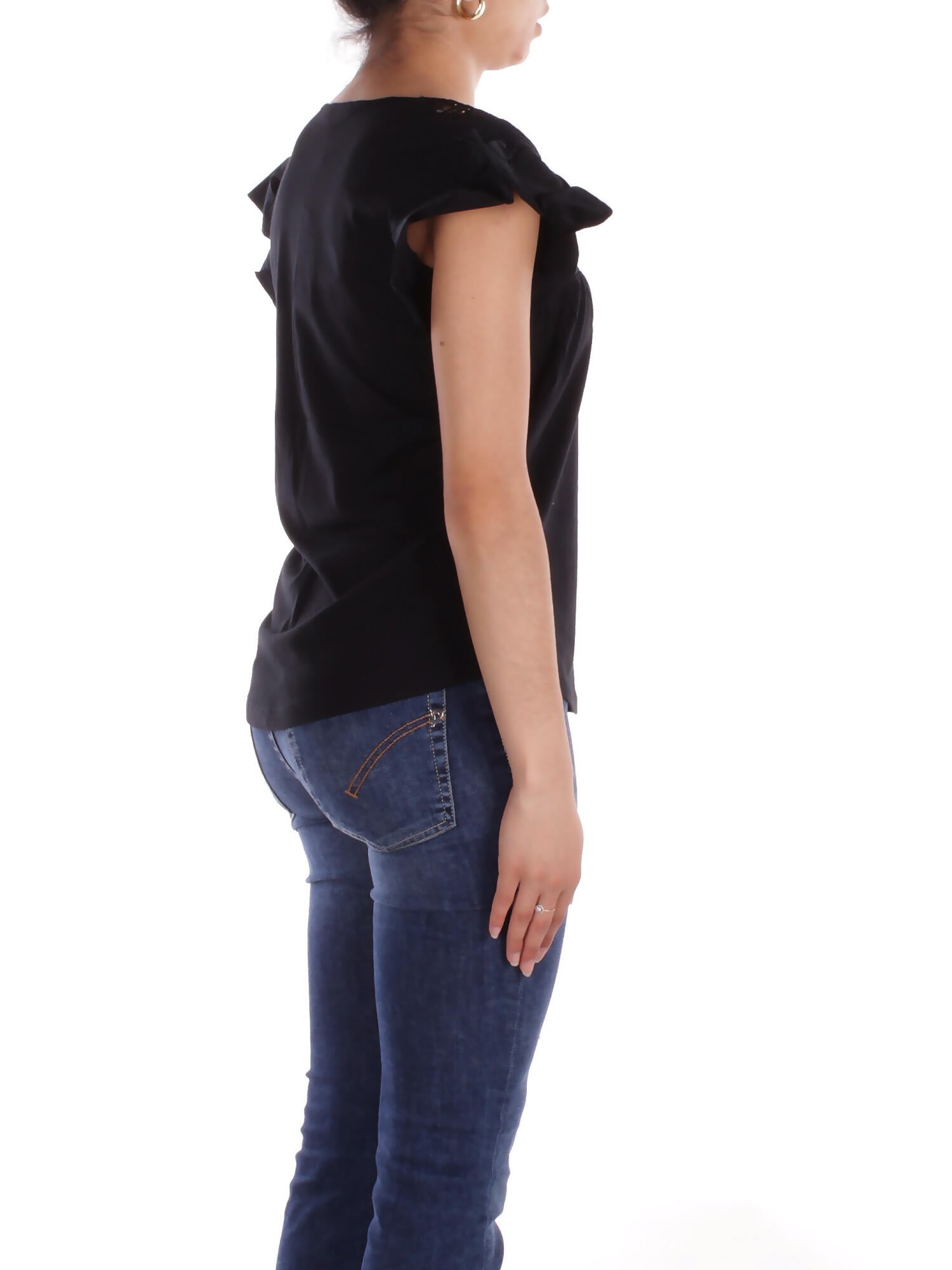 Image of RALPH LAUREN Donna Maglia 200963917 001 Belflorisa short sleeve pullov Black