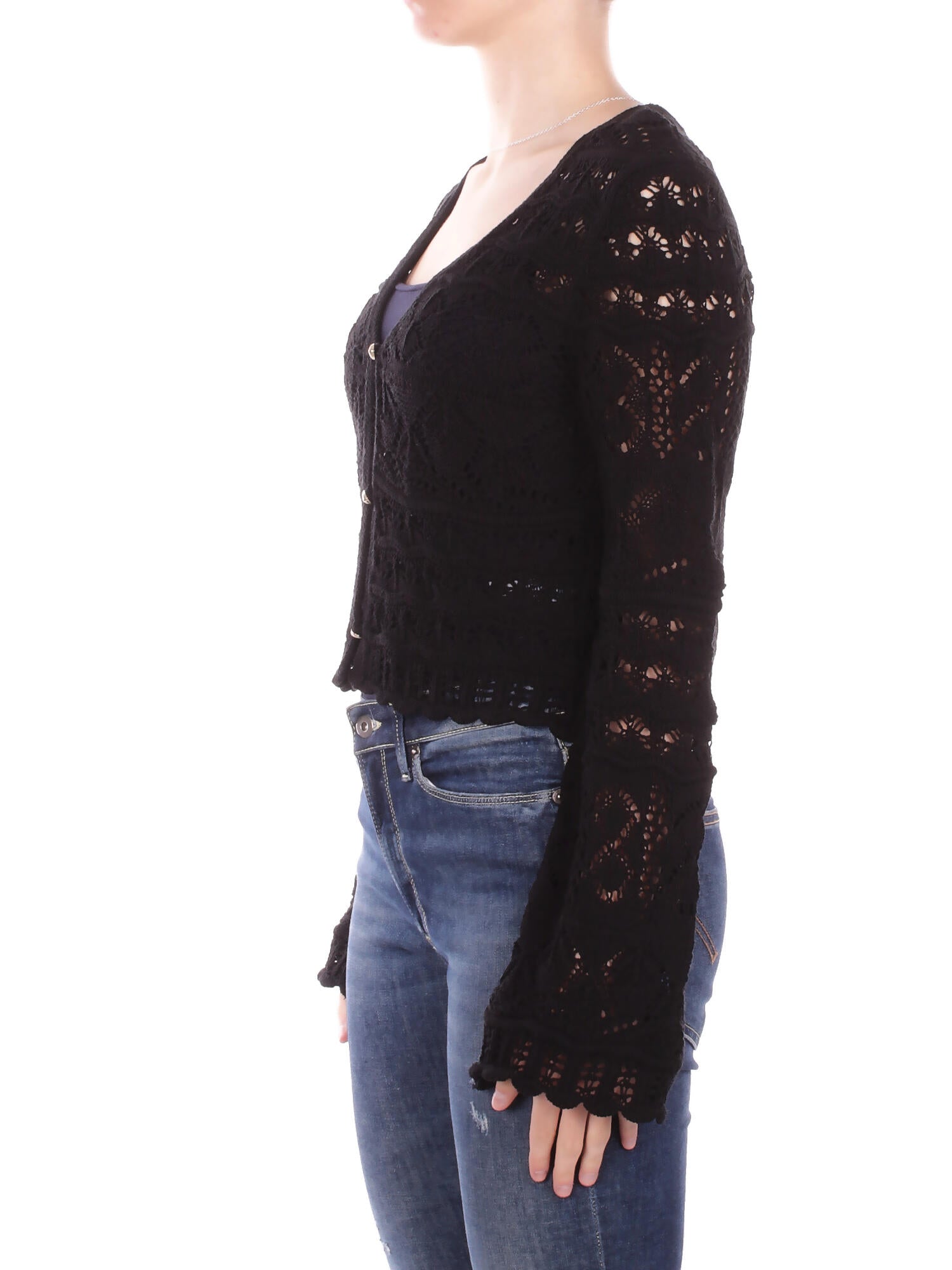 ONLY Donna Maglia 15364859 BLACK Onlcolette ls v neck cardigan Black