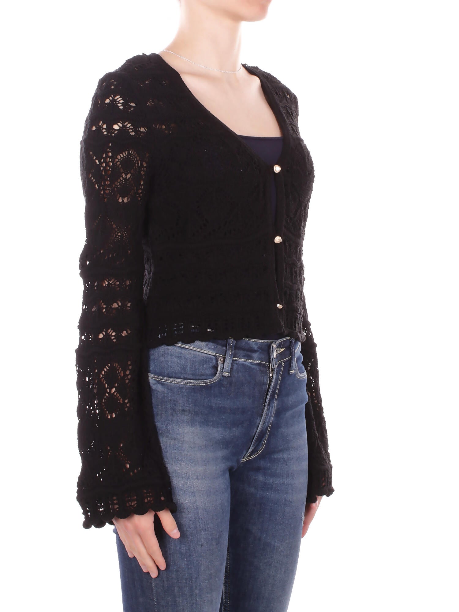ONLY Donna Maglia 15364859 BLACK Onlcolette ls v neck cardigan Black