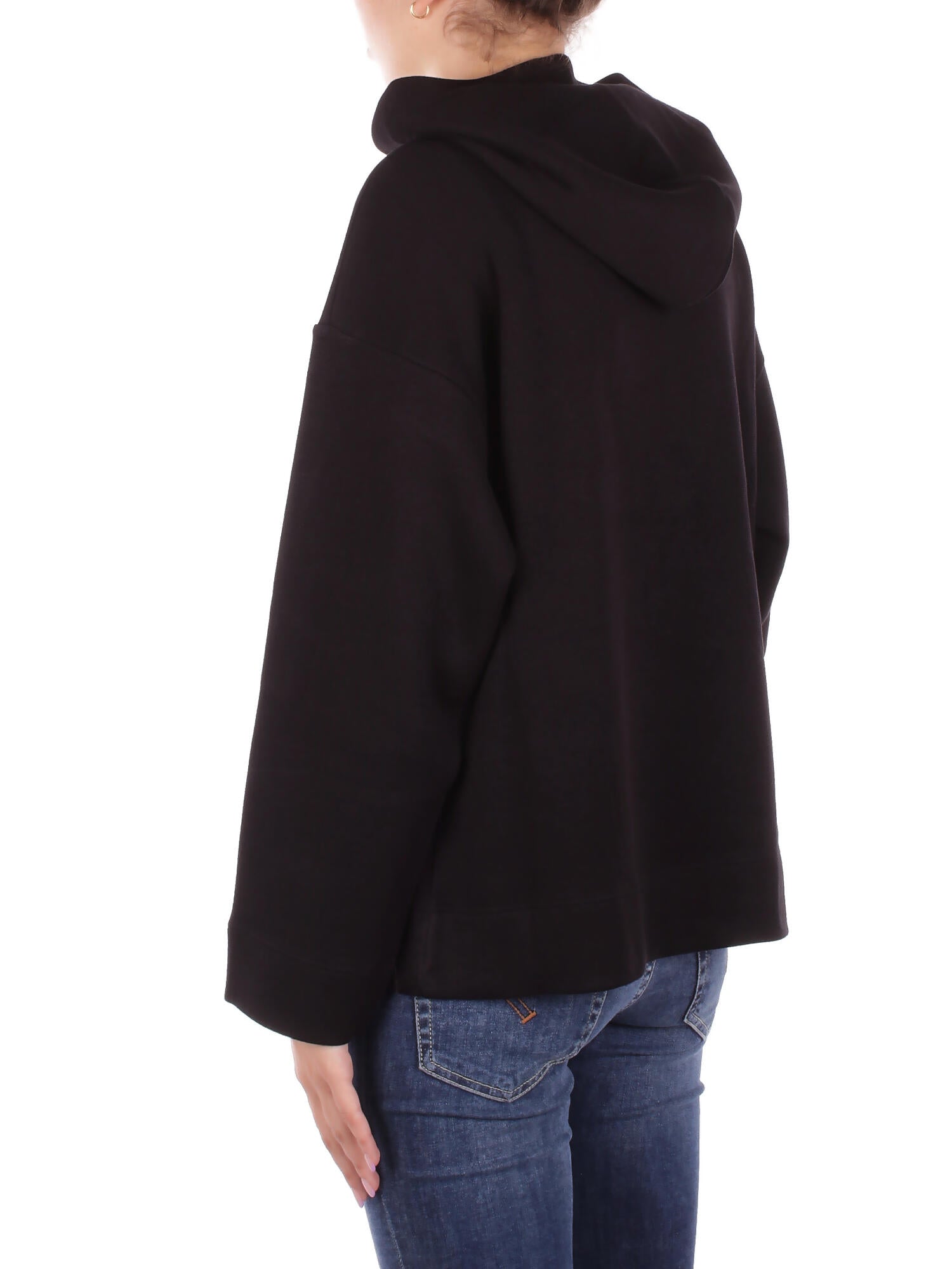 Image of DONDUP Donna Felpa F513 KF0253XXX 999 Felpa cappuccio Nero