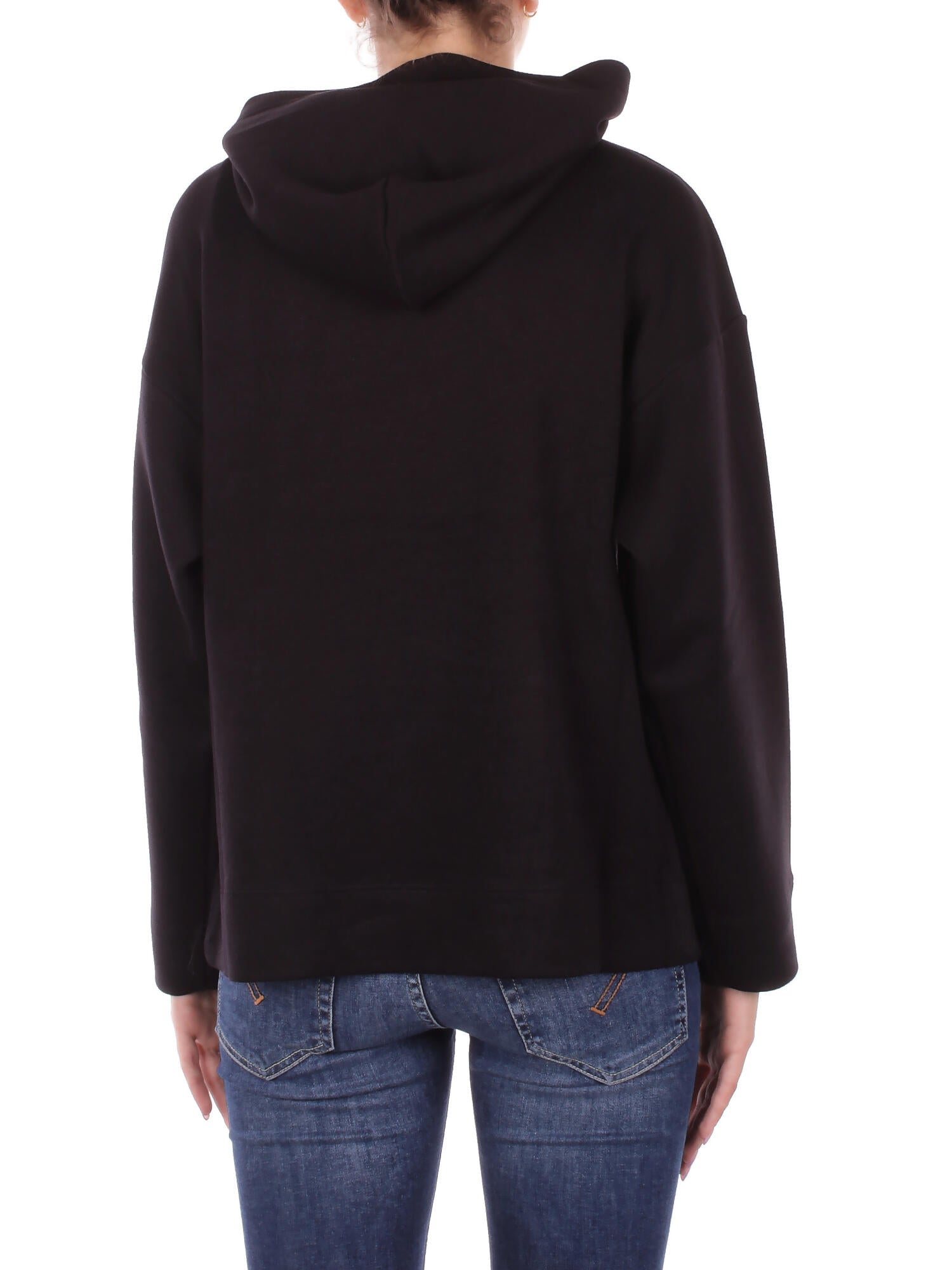 DONDUP Donna Felpa F513 KF0253XXX 999 Felpa cappuccio Nero