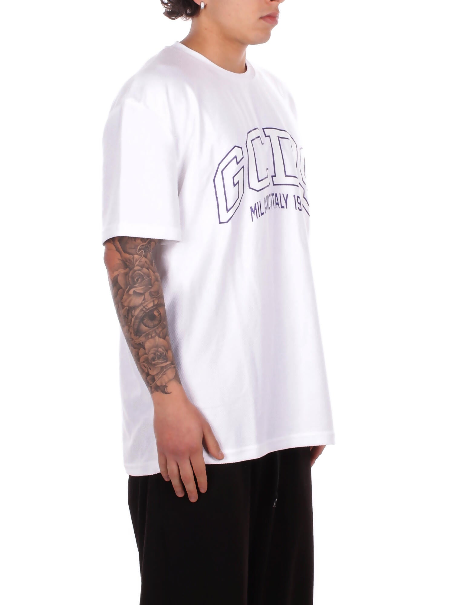 Image of GCDS Uomo T-shirt C1MEQC040J024 100A Logo lounge ss t-shirt White
