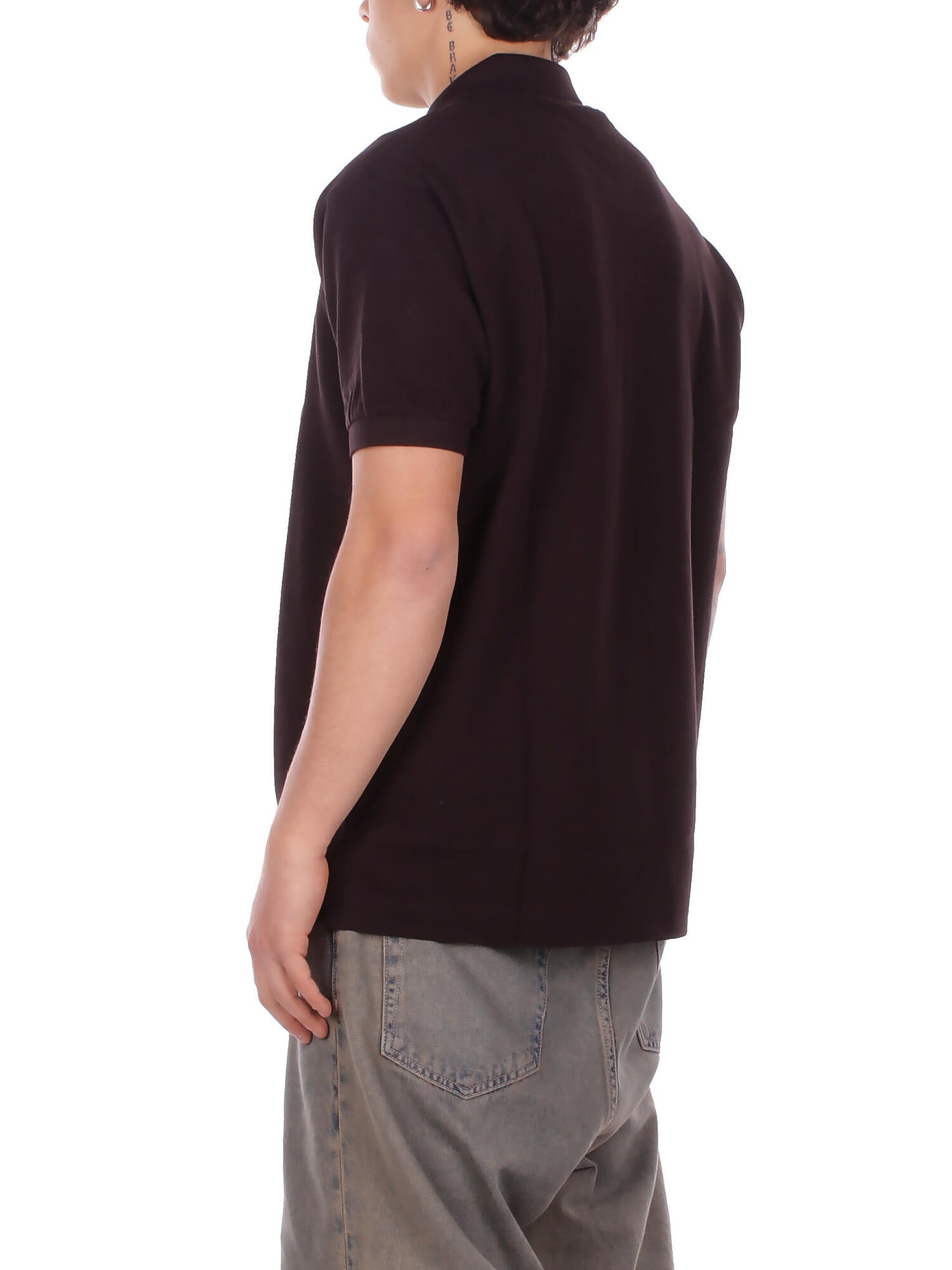 Image of LACOSTE Uomo Polo 1212 3LA Polo Marrone scuro