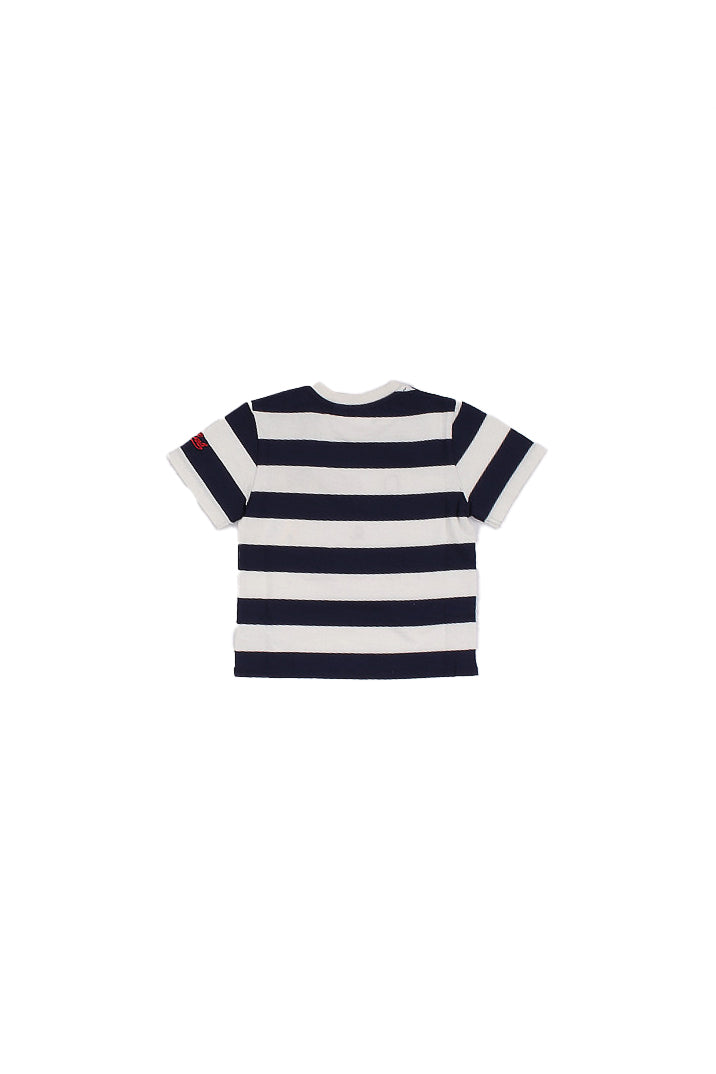 MC2 SAINT BARTH Bambino T-shirt POT0008 02411L 0161 Portofino jr stripes Bianco celeste
