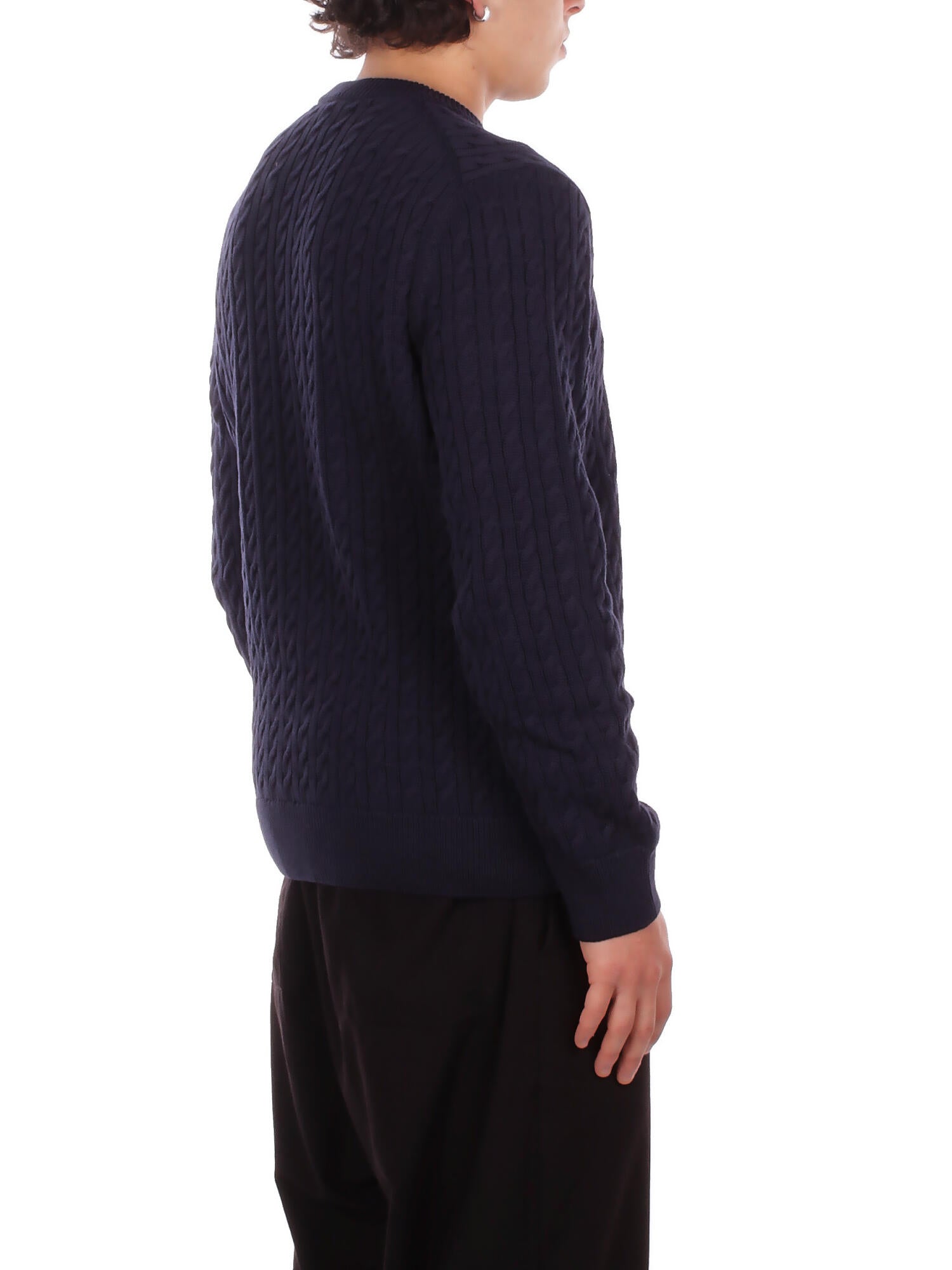 LACOSTE Uomo Maglia AH7627 802 Pullover Blu