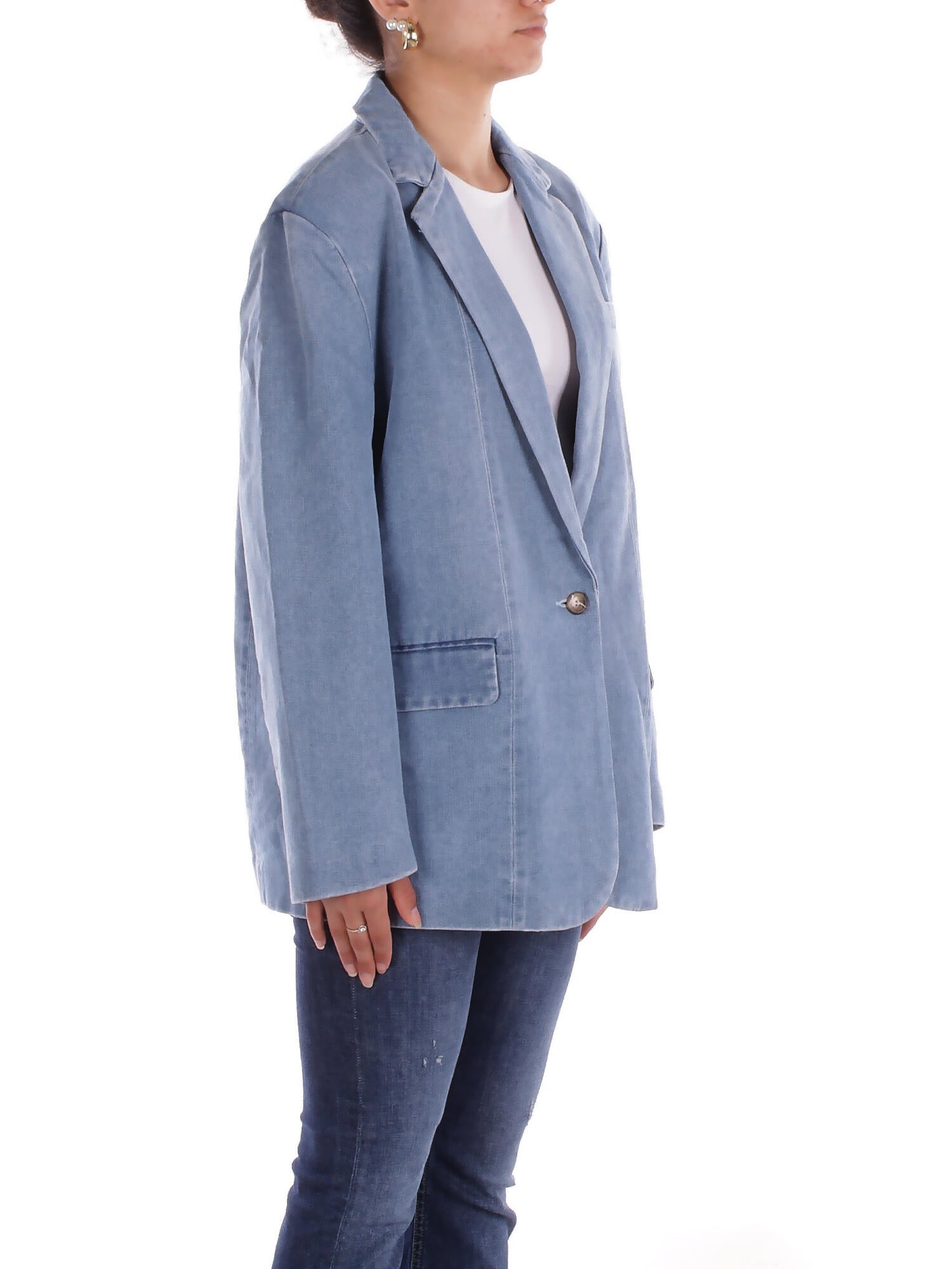 ONLY Donna Giacca 15338592 ligh blu Onlcory ls dnm blazer gua Ligh blu