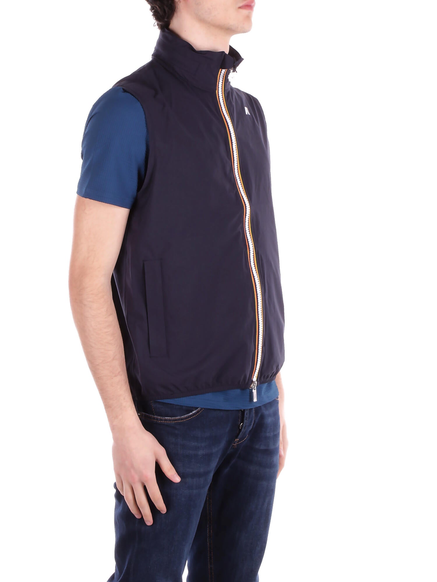 KWAY Uomo Gilet K5127SW K89 Valen stretch dot Blue depth