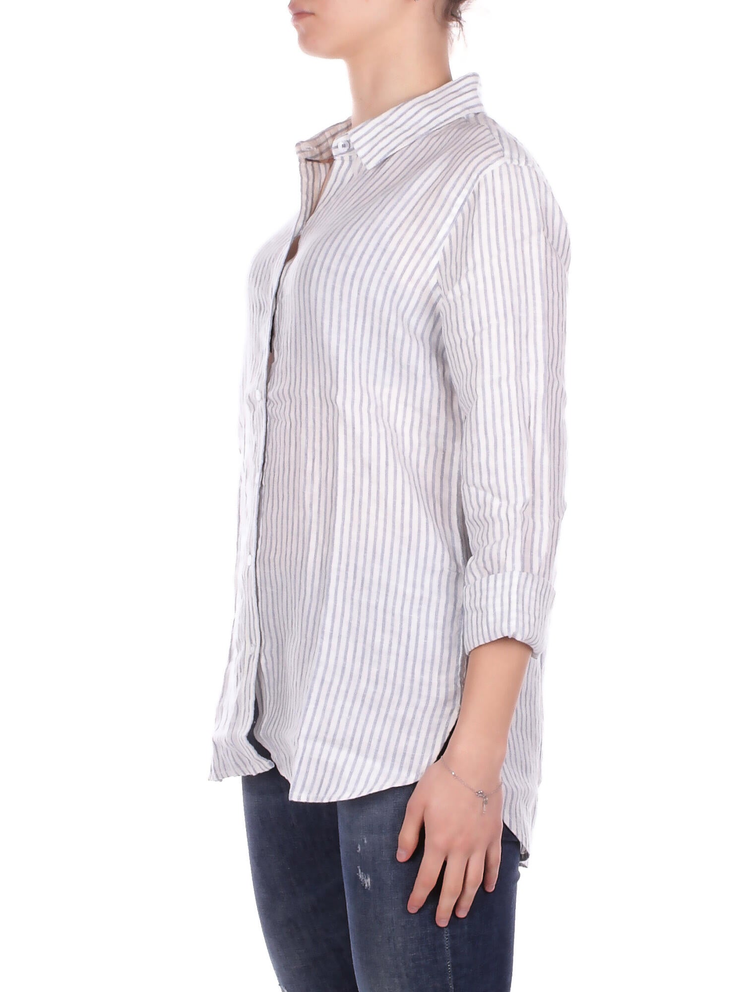BARBOUR Donna Camicia LSH1315 BL27 Marine shirt Riga celeste