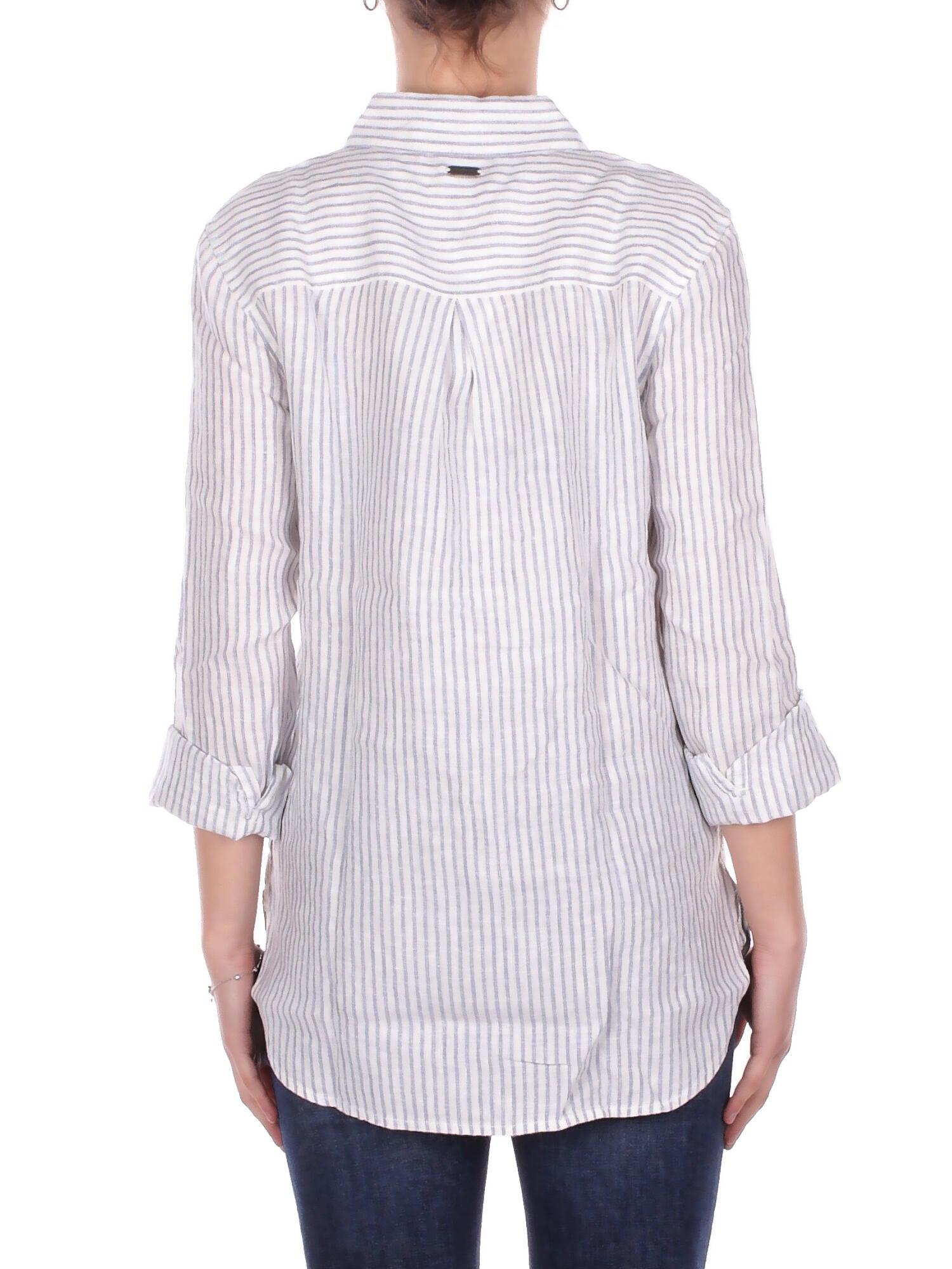 BARBOUR Donna Camicia LSH1315 BL27 Marine shirt Riga celeste
