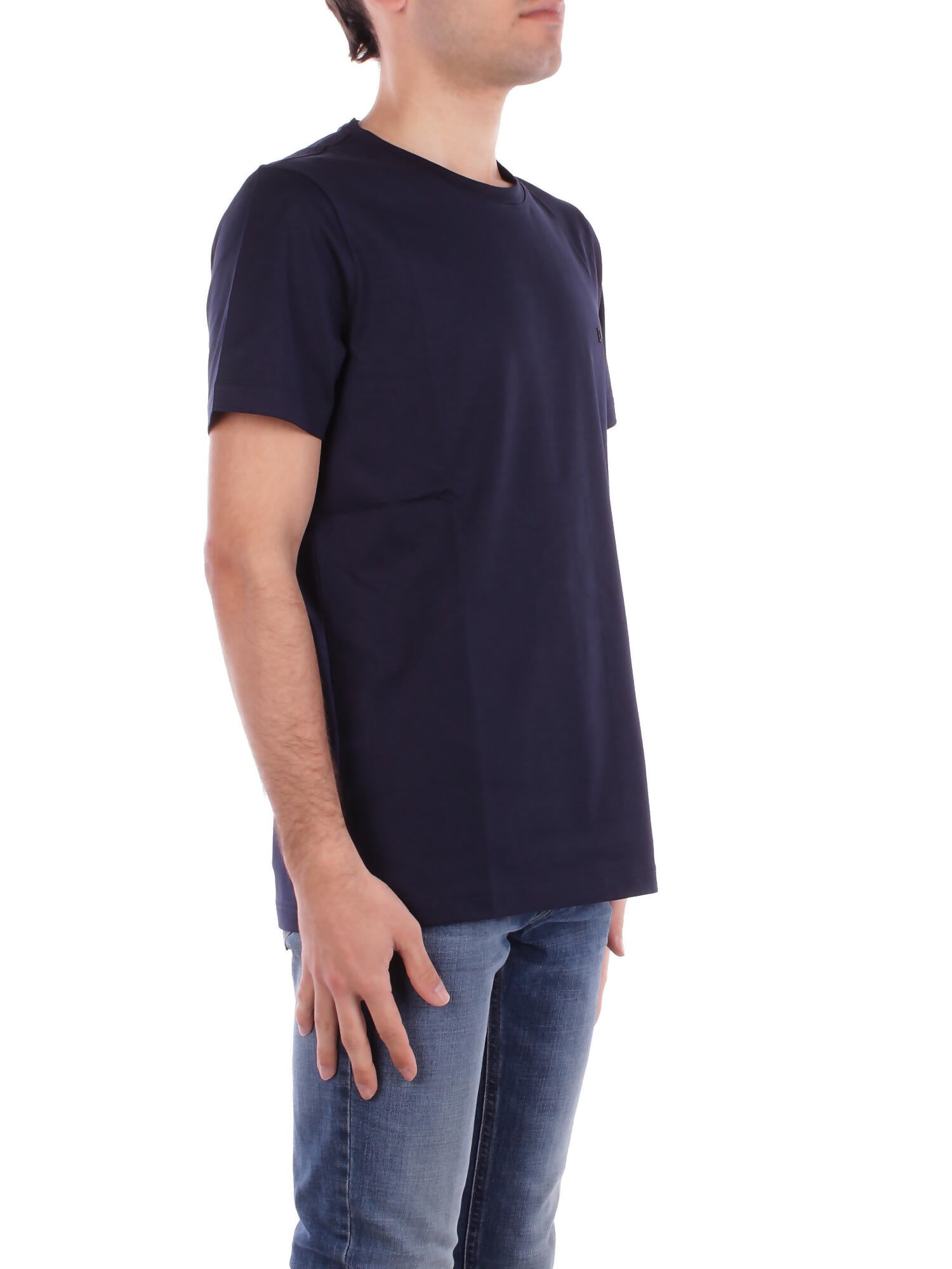 DONDUP Uomo T-shirt US198JF0271U 890 T-shirt regular in jersey basi Blu